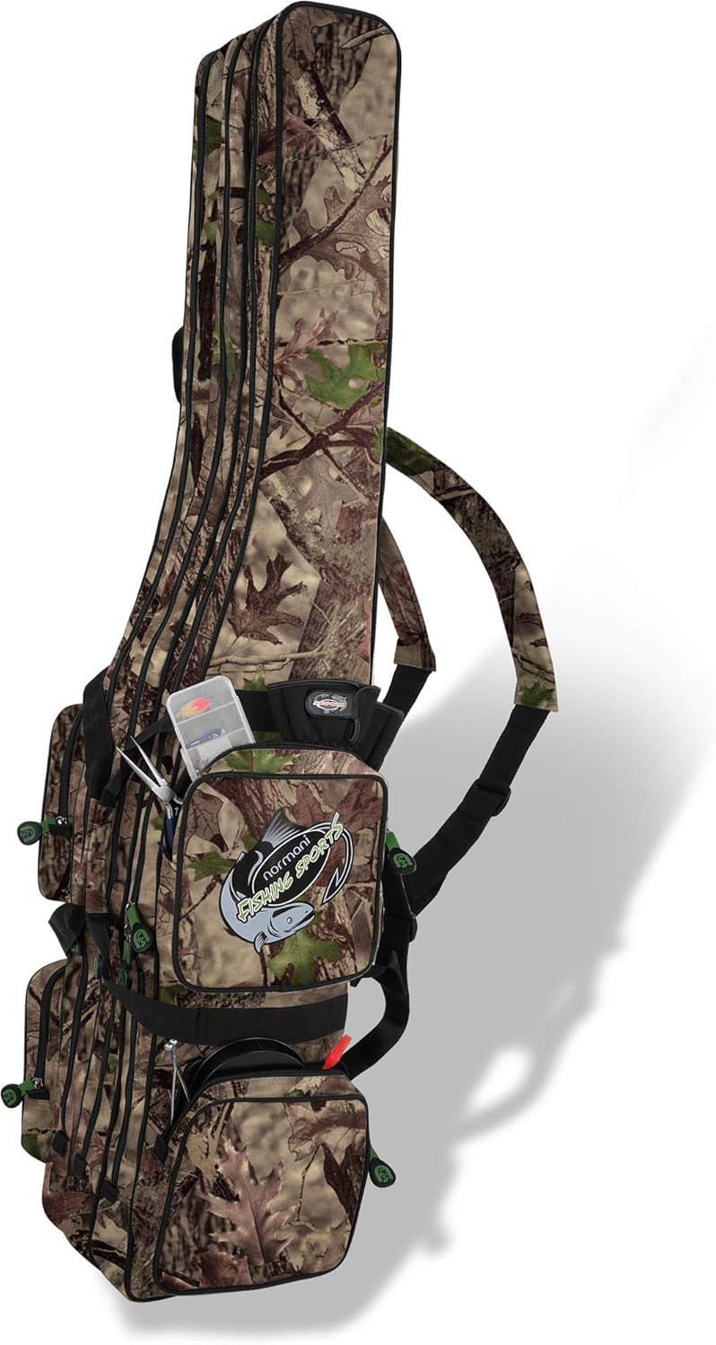 Rutentasche Rod Case mit 3 Innenfächern (125 cm), Hunting Camo 3 Innenfächer 125 cm