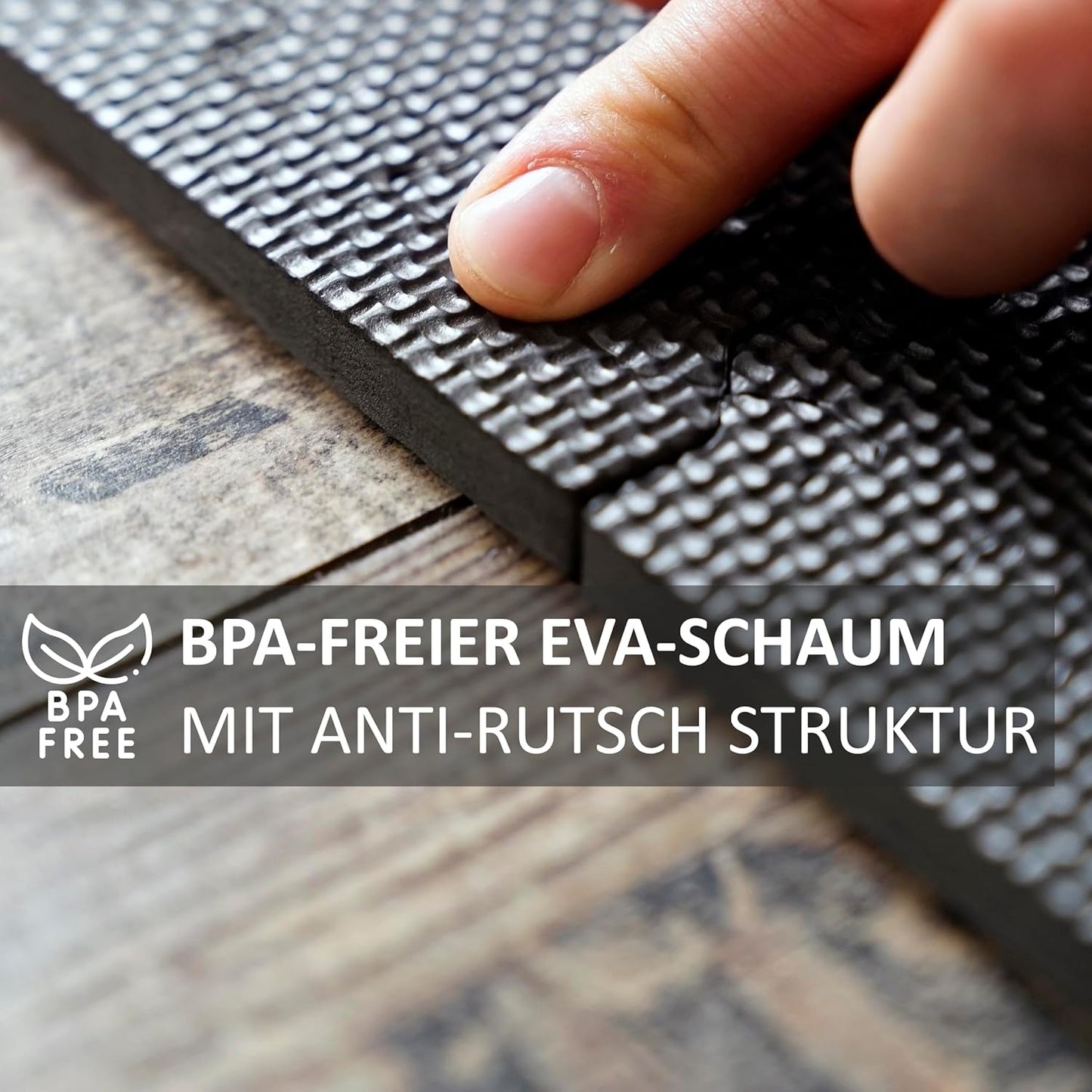 Bodenschutzmatte Fitness, 60 Stück, Schwarz, 60 Matten