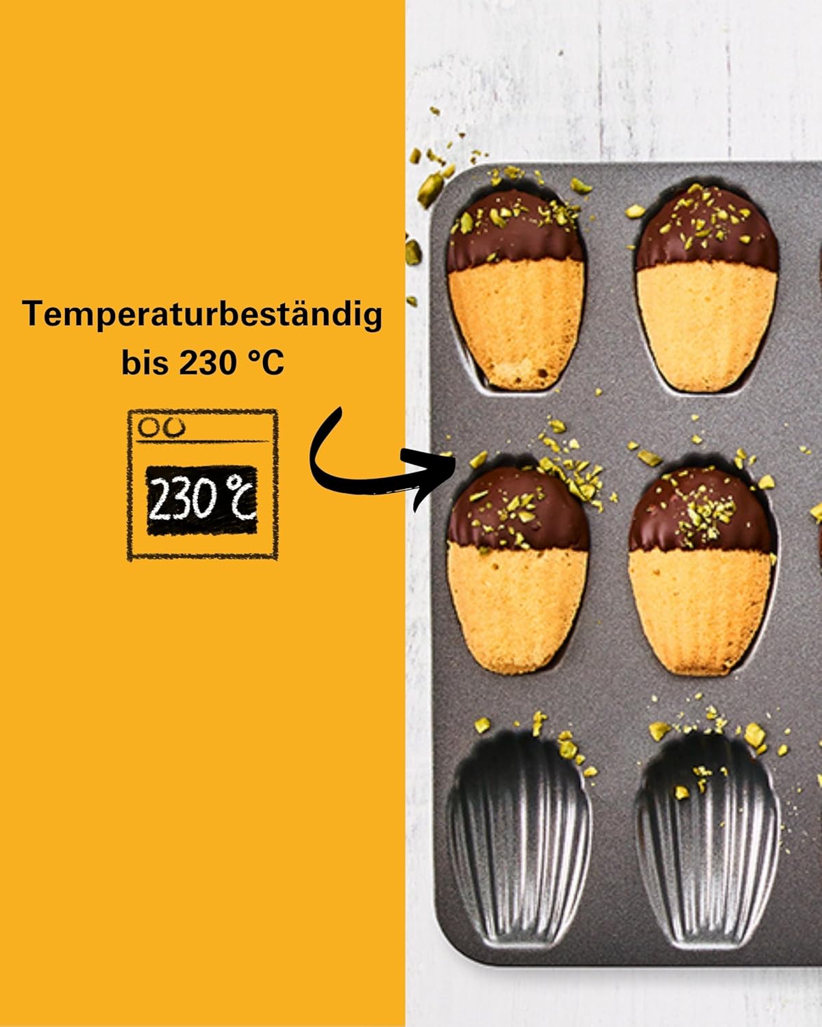 Madeleine-Form, 18-fach Madeleineform