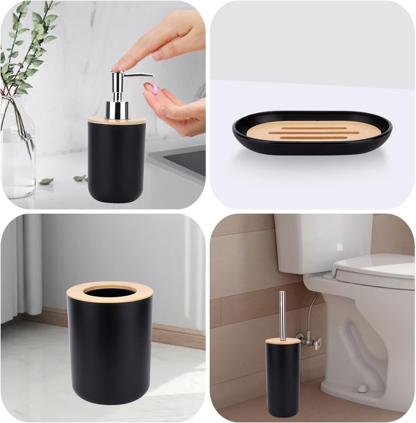 6-teiliges Badezimmer Zubehör-Set, Lot de 6