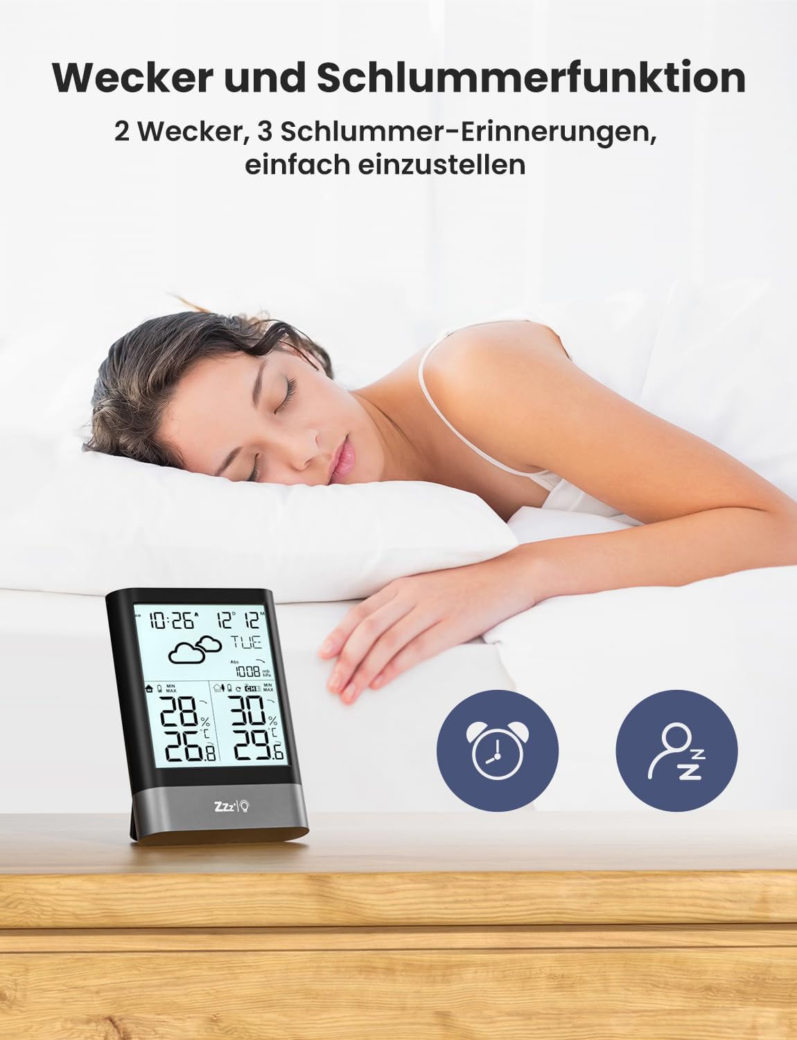 Funkwetterstation, Schwarz/Silber