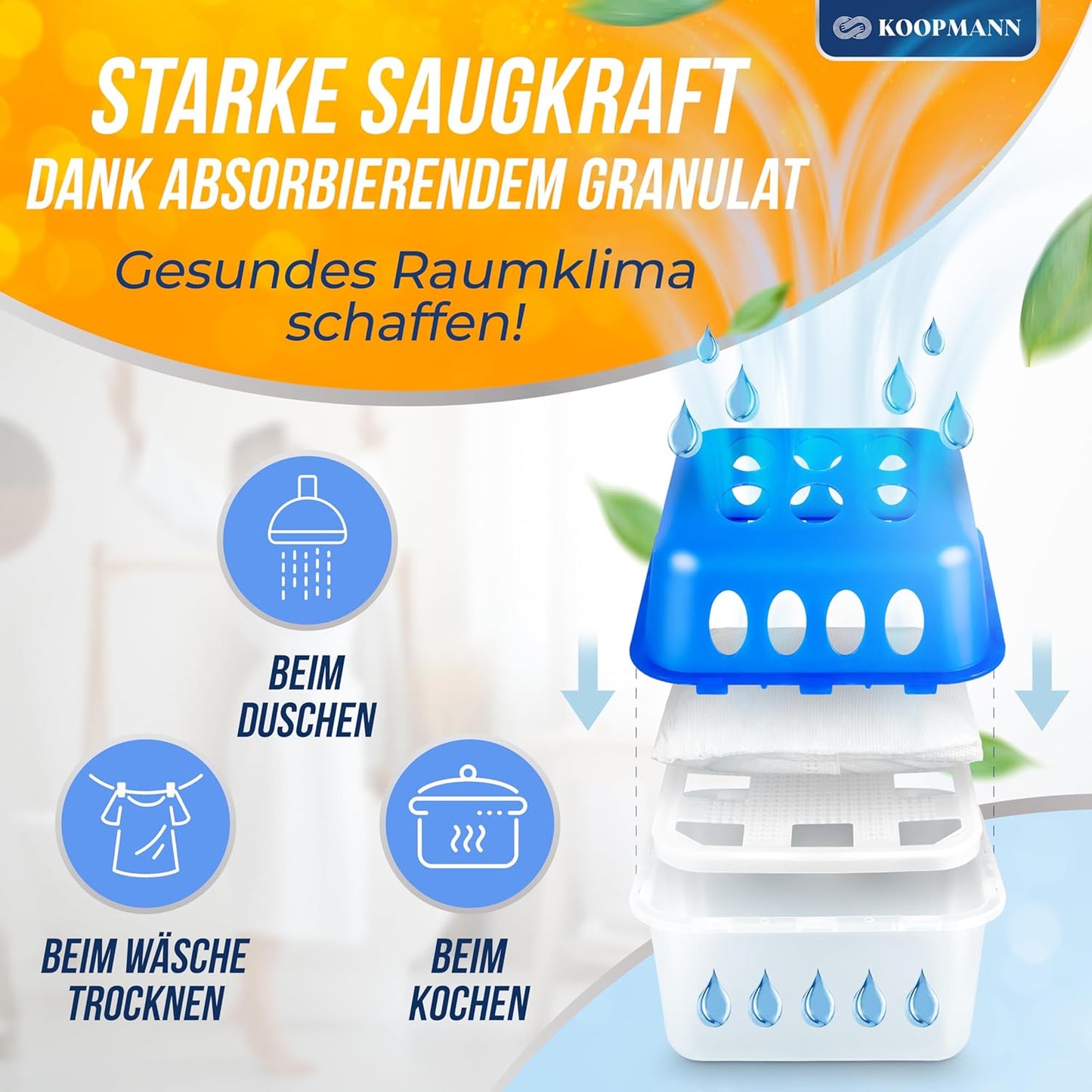 Luftentfeuchter Granulat Nachfüllpack, 12 X Granulat Nachfüllpack