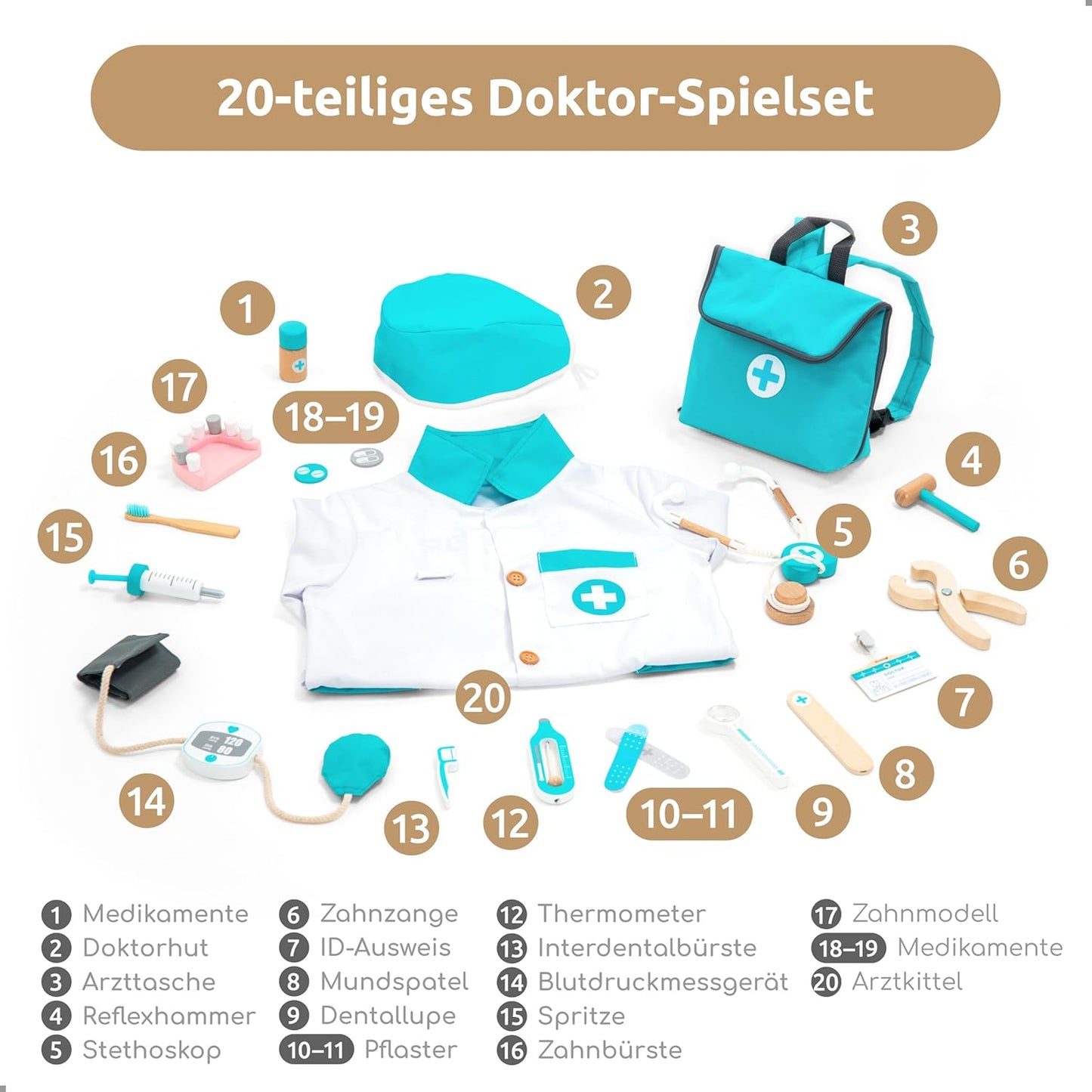 20-teiliges Arztkoffer-Spielset