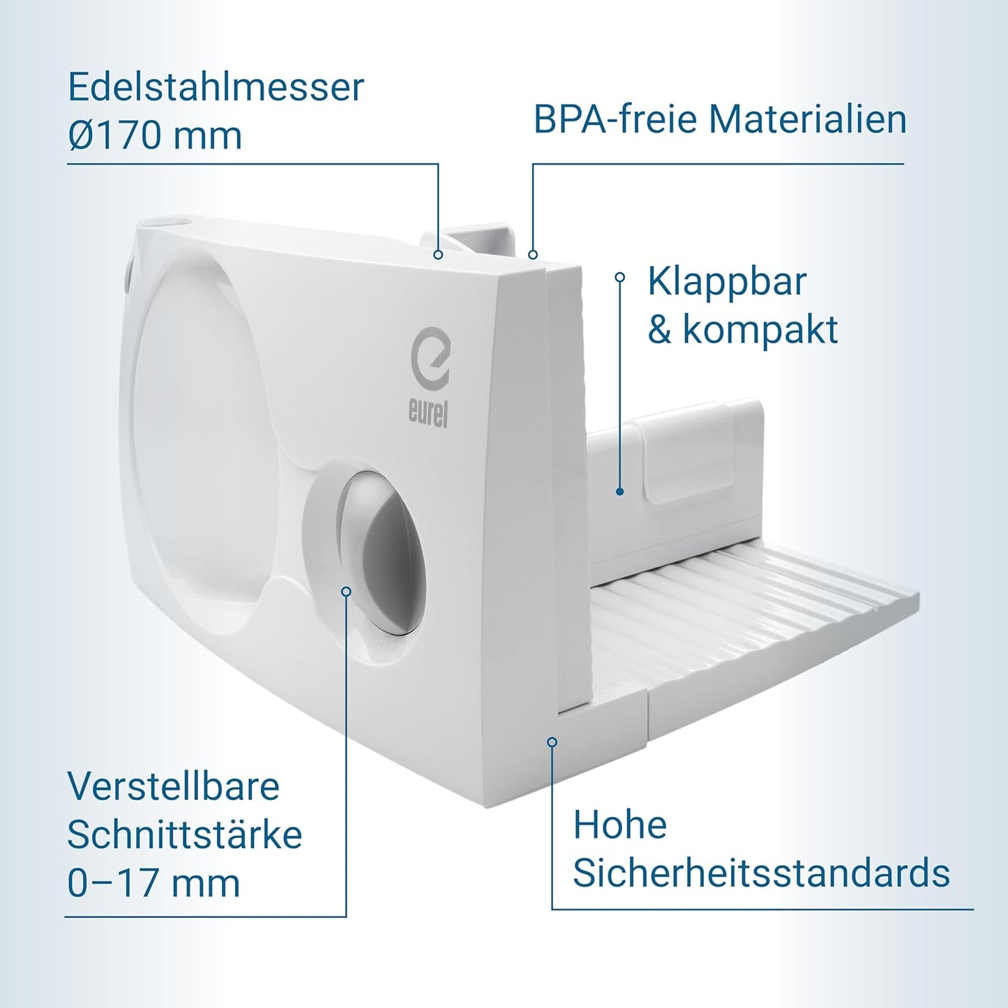 Klappbarer Elektrischer Allesschneider RS42, Weiss Rs42