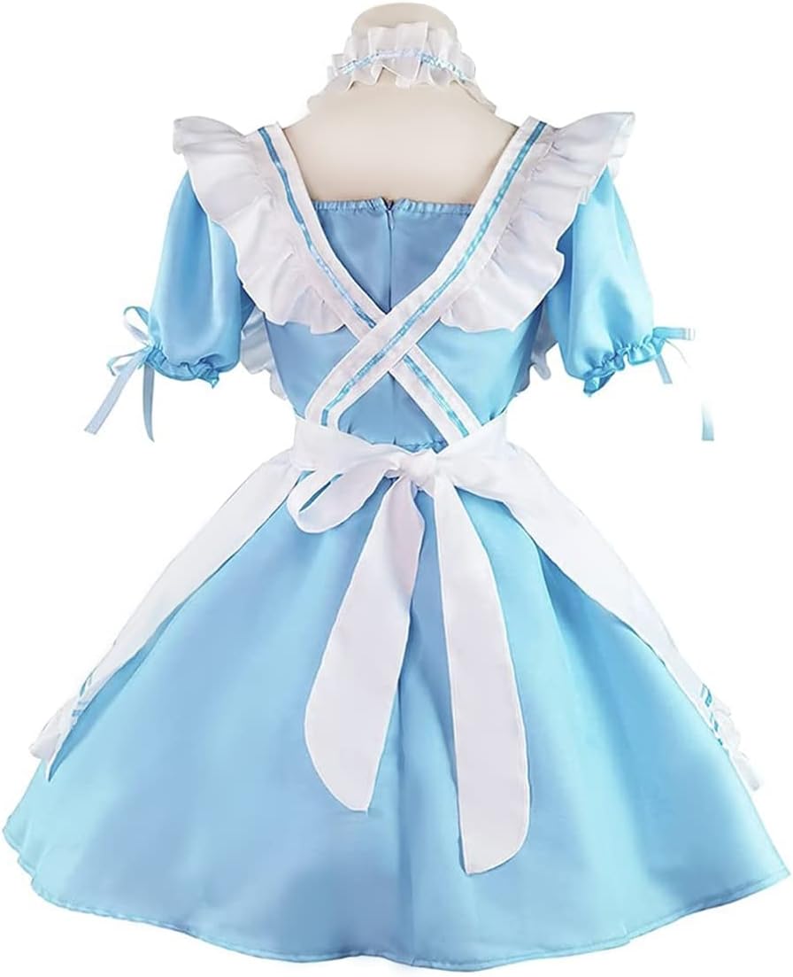 Anime French Maid Kostüm, Blau XL