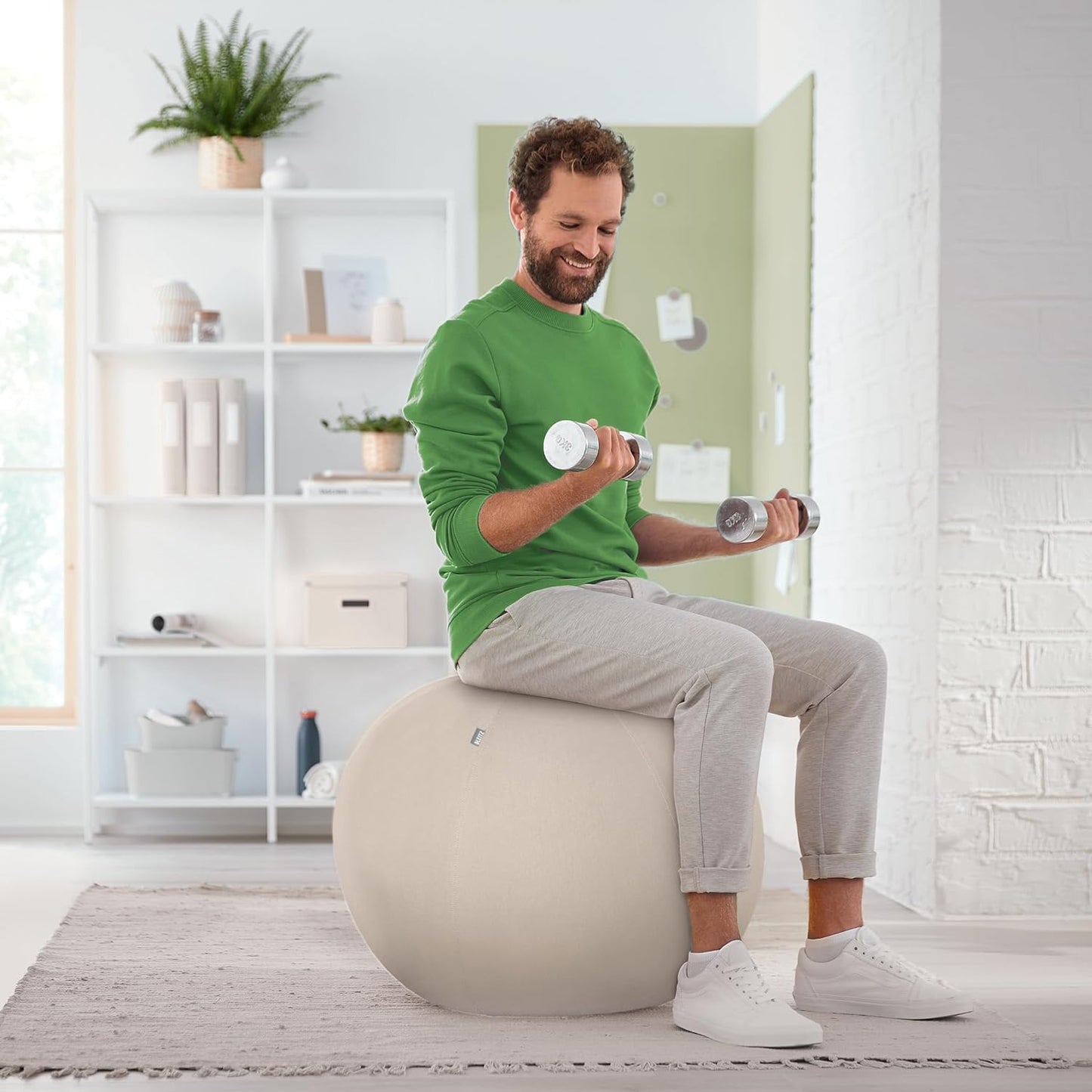 Ergo Active Sitzball, Hellgrau 55 cm (Körpergröße 135 - 155 cm) Einzeln