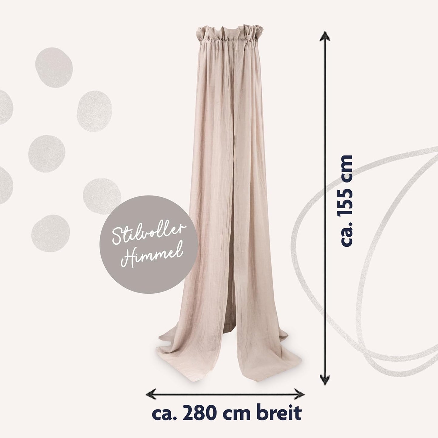 Betthimmel Voile, Sand