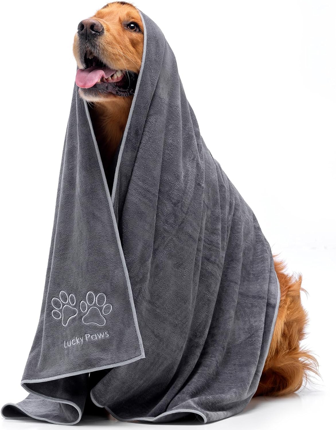 2er-Set Hundehandtücher, Grau/Silber Pack of 2