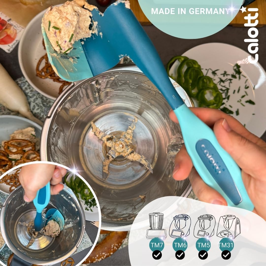 Drehkellenspatel für Thermomix TM5/TM6/TM7/TM31, Silikon/Petrol, TM5,TM6,TM7 und TM31