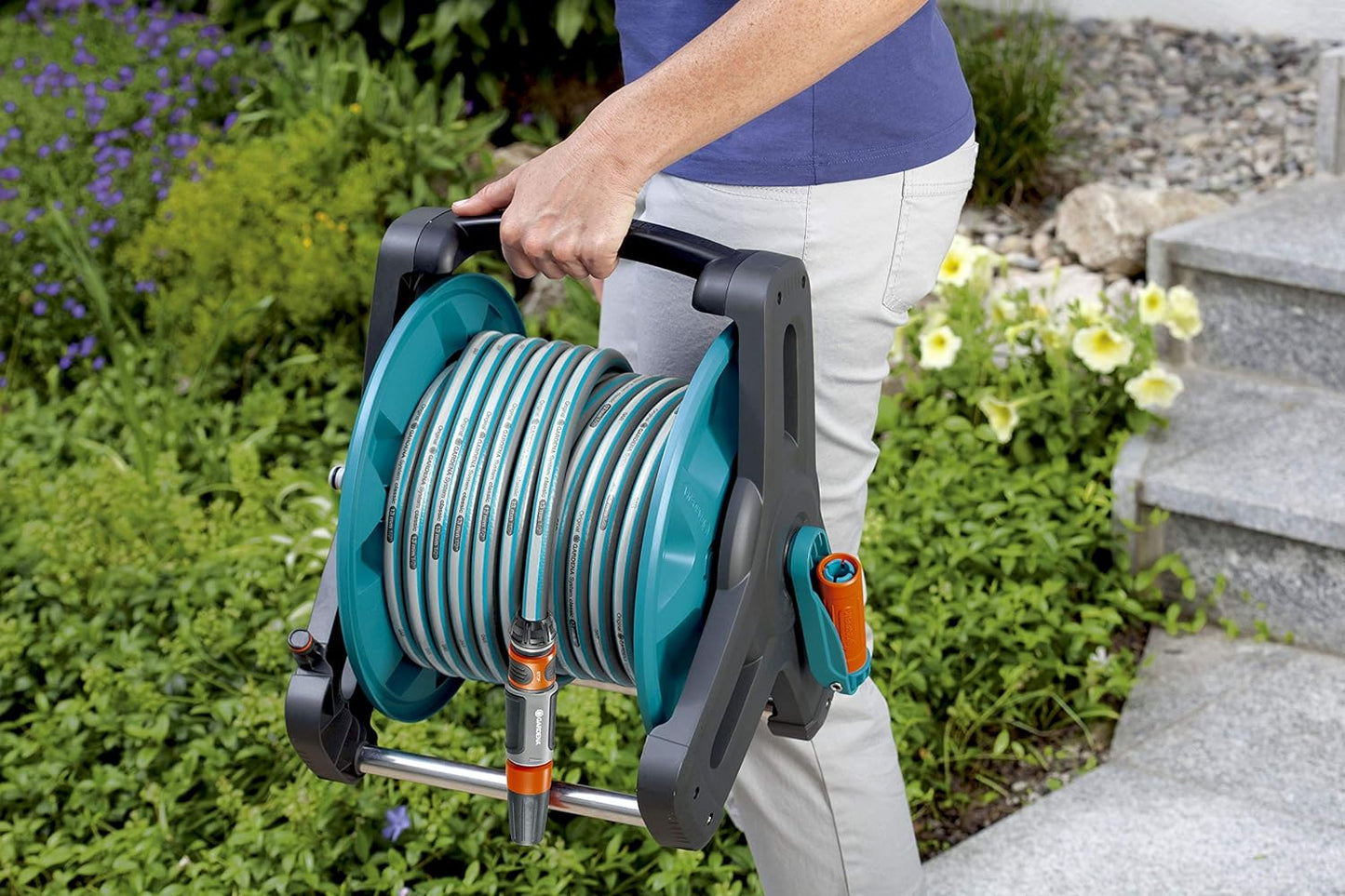 Schlauchtrommel für Gartenschläuche bis 50 m, bis 50m Single