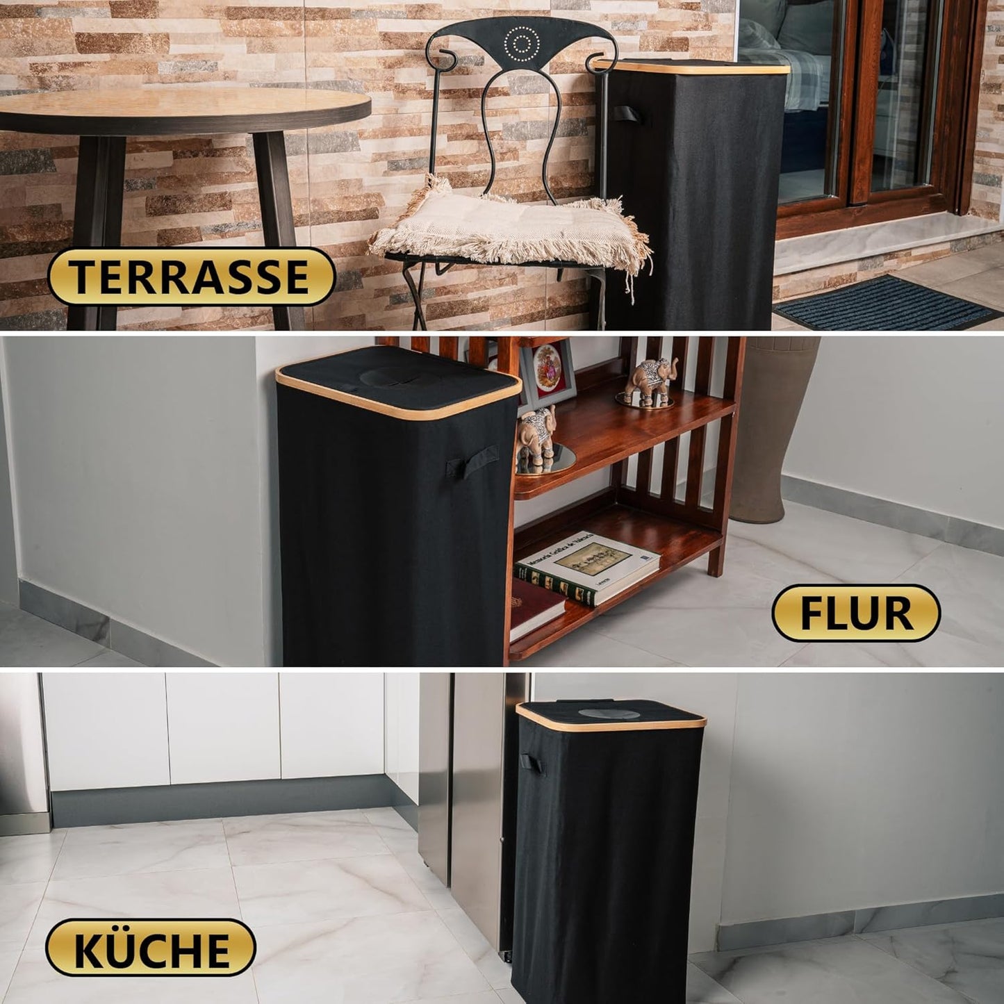 Leergut Sammelbehälter, 100L - Pfandflaschen - Schwarz