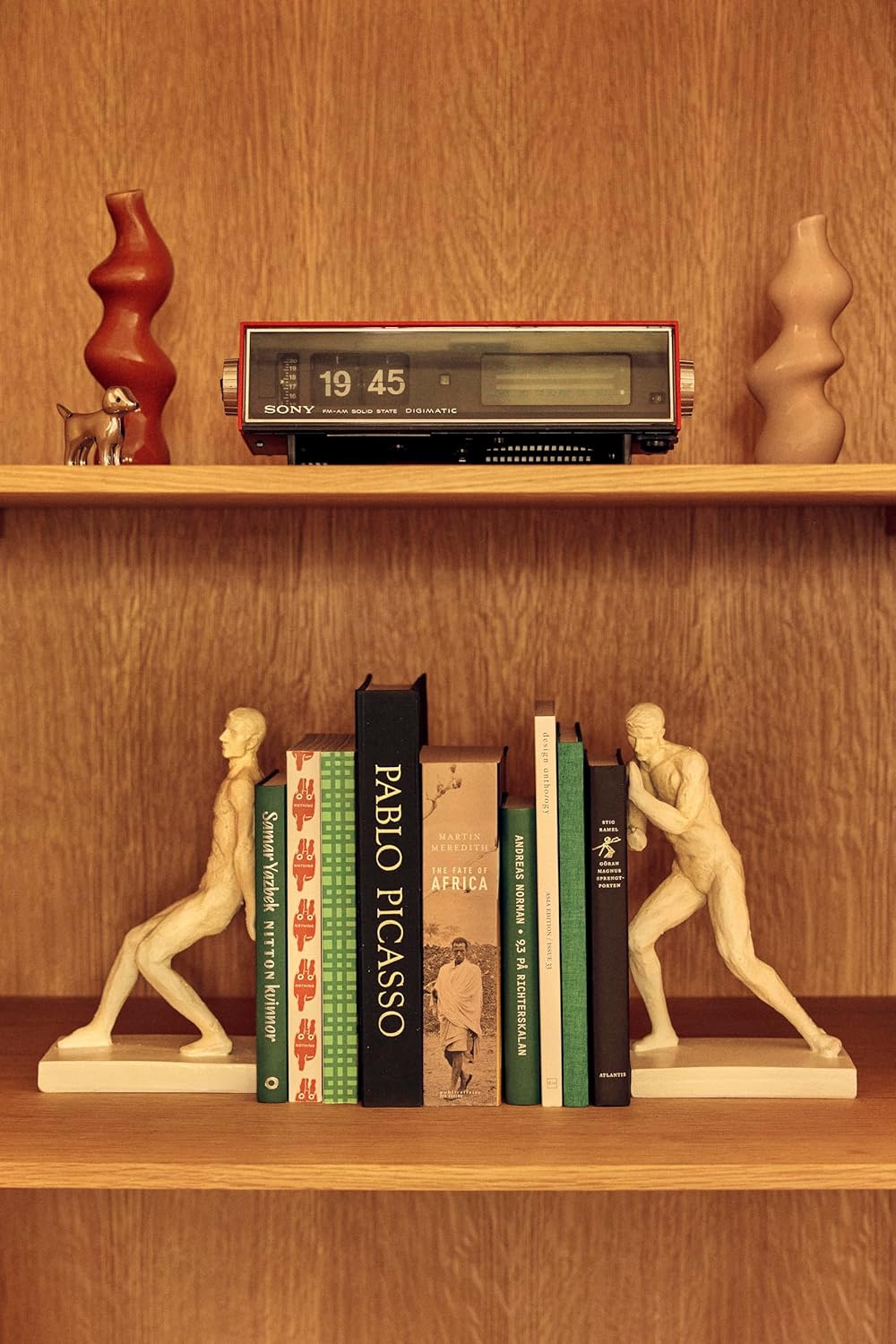 Bücherstütze Starke Männer, Einheitsgröße Weiß