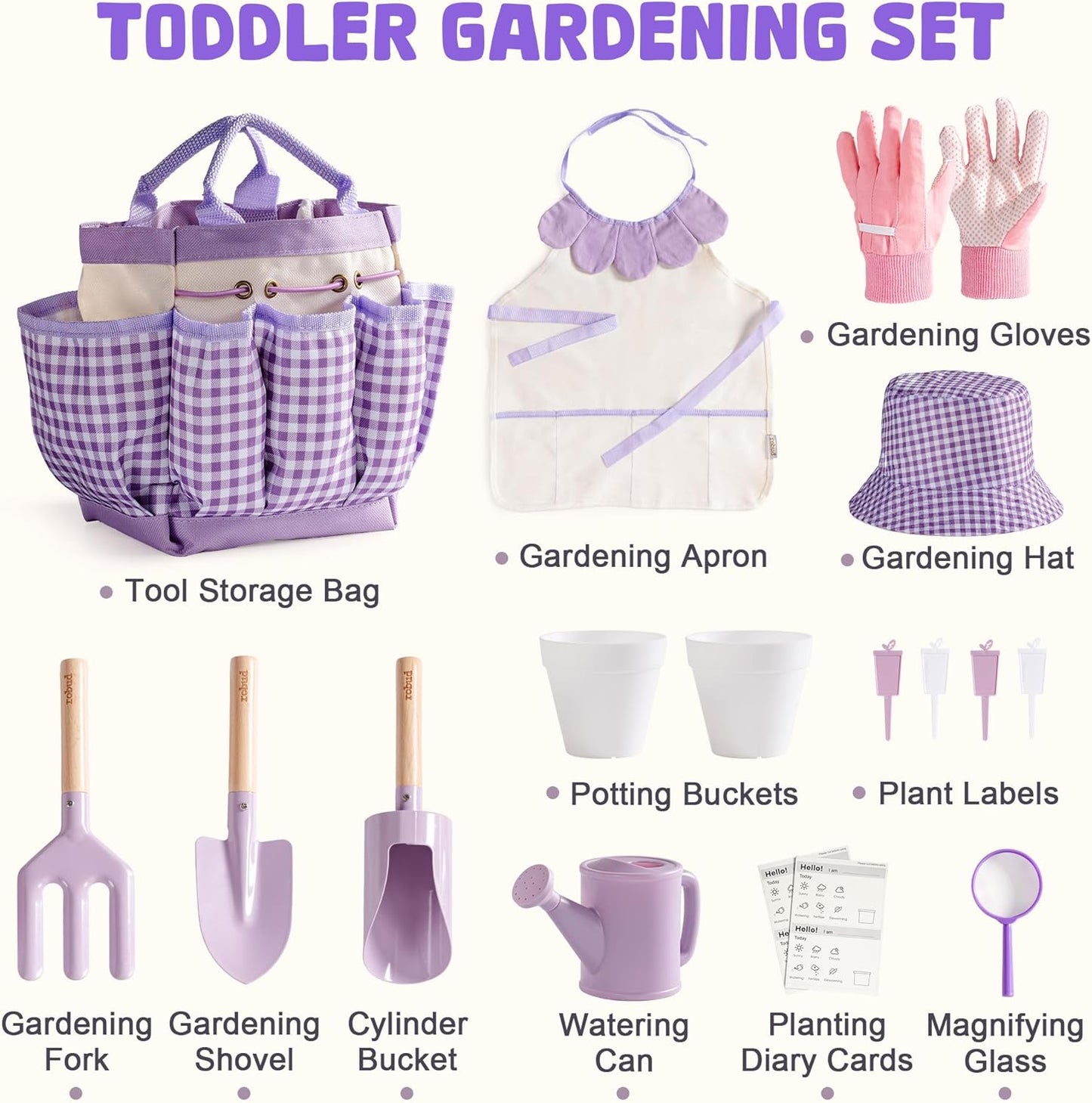 Kinder-Gartenset, Violett