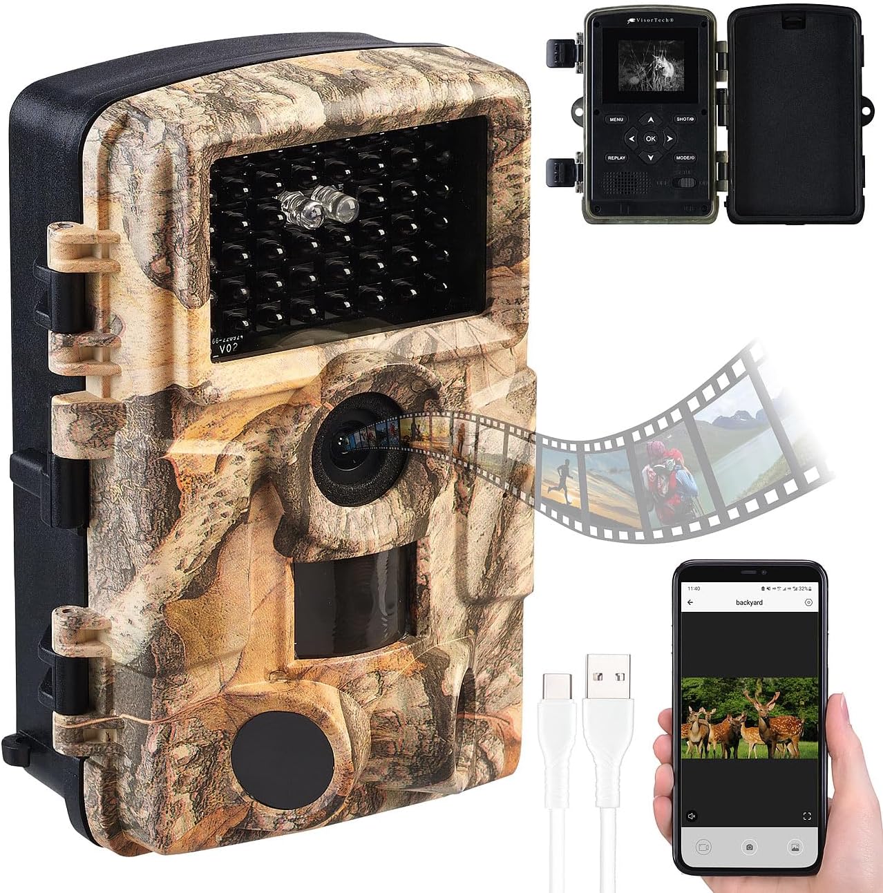WLAN-Full-HD-Wildkamera mit Nachtsicht und App