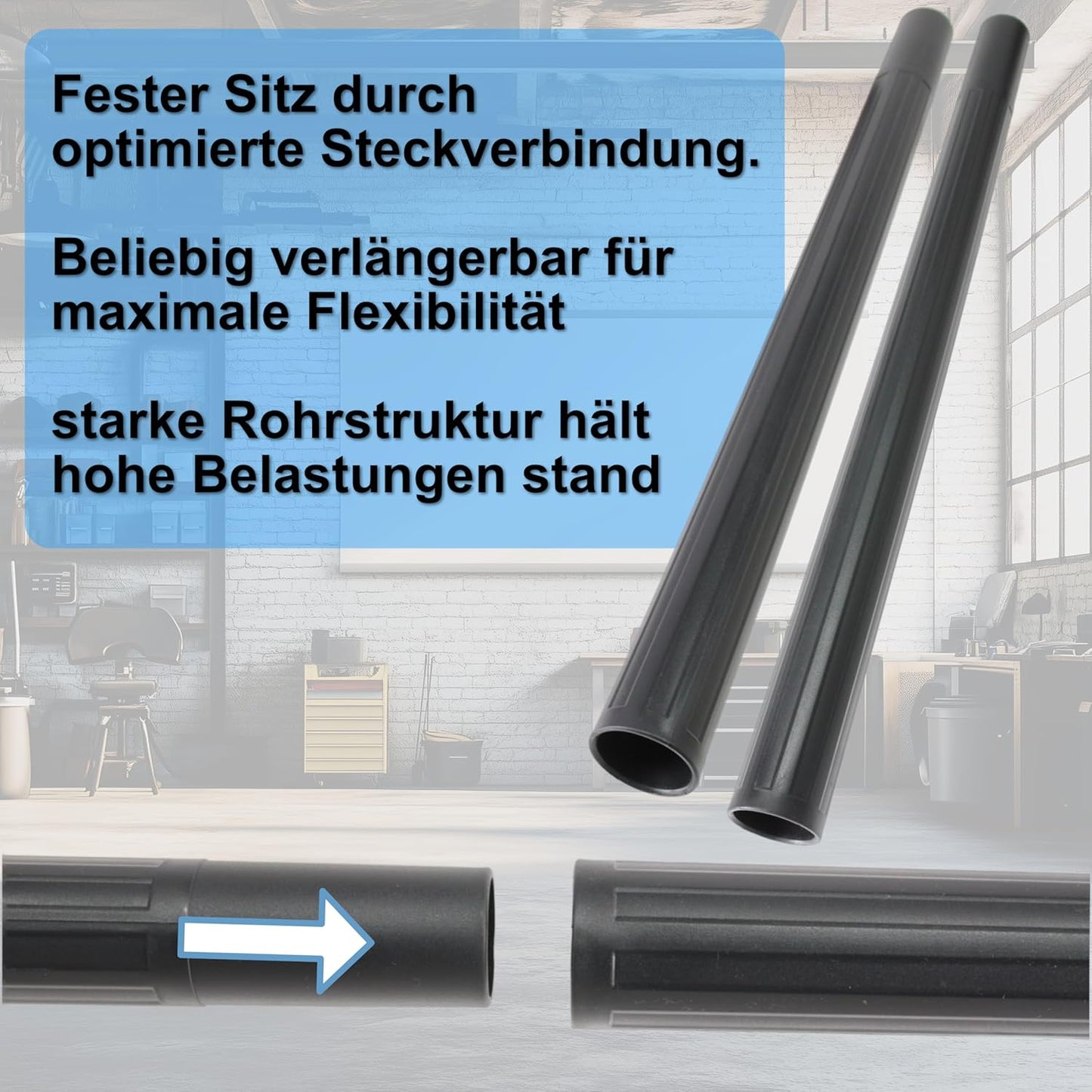 2er-Set Staubsaugerrohr