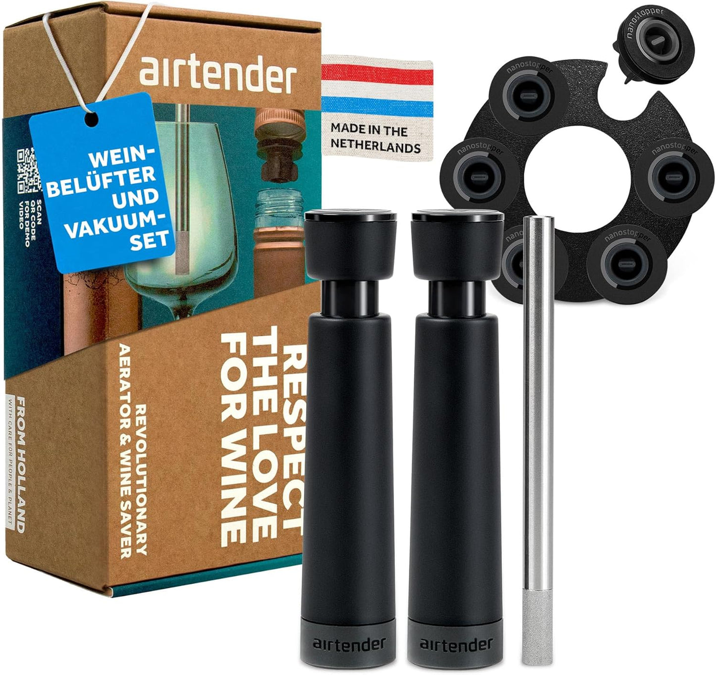 Wein Vaku- und Luftpumpe, Vakuum-set