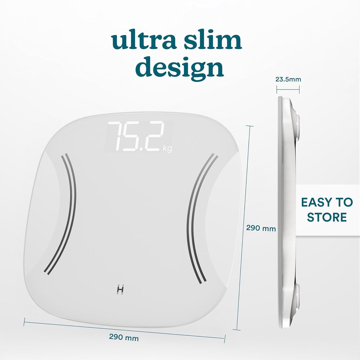 Digitale Personenwaage mit XL LED-Display