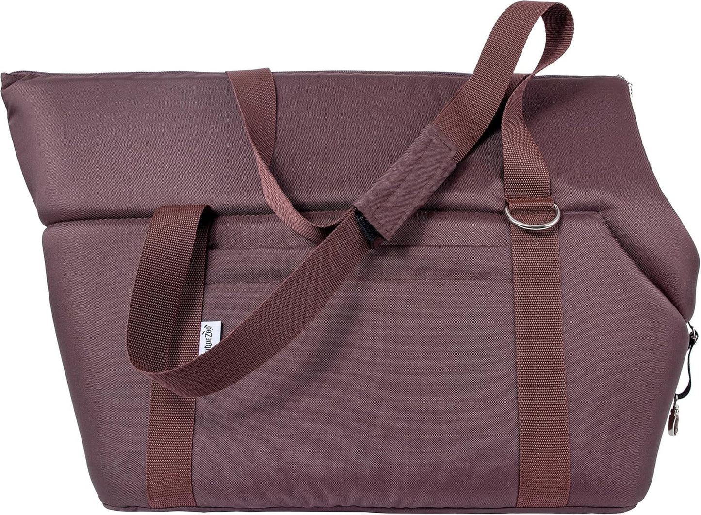 Hundetragetasche für Tiere bis 15 kg, XL Braun Beige/Minky