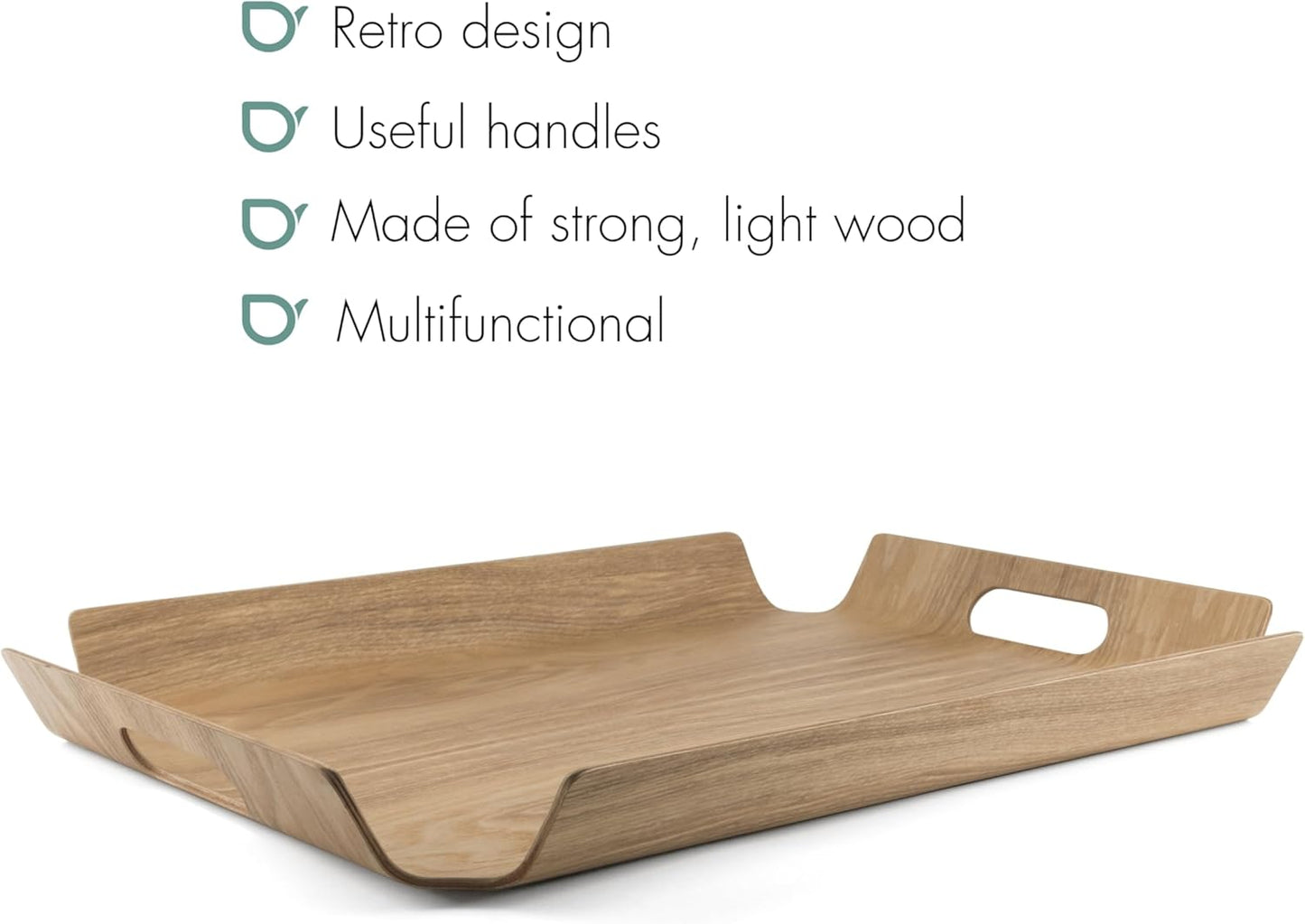 Serviertablett Madera, 39.8 x 28.7 x 4.4 cm