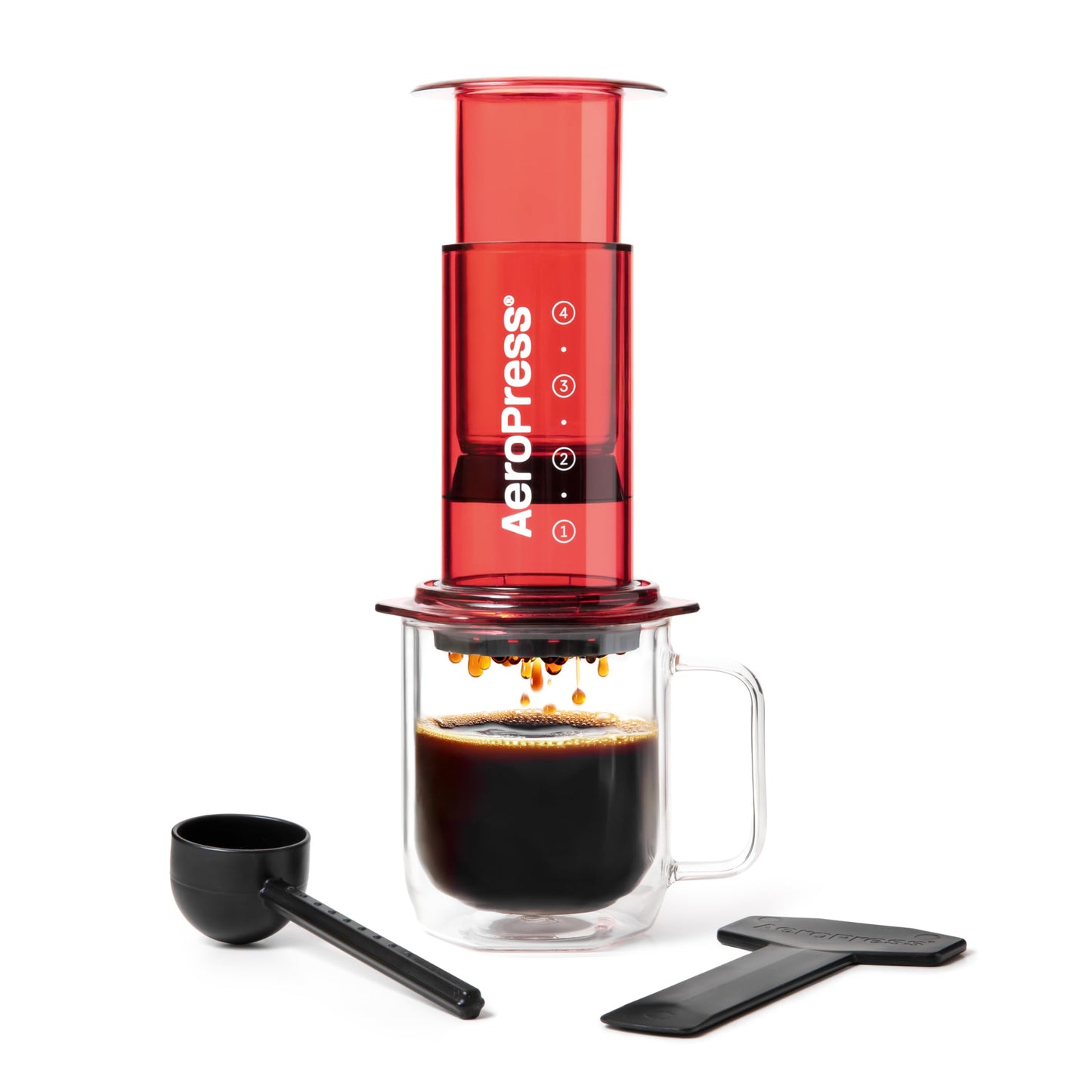 Coffee Maker, Clear Red, Rot Standard