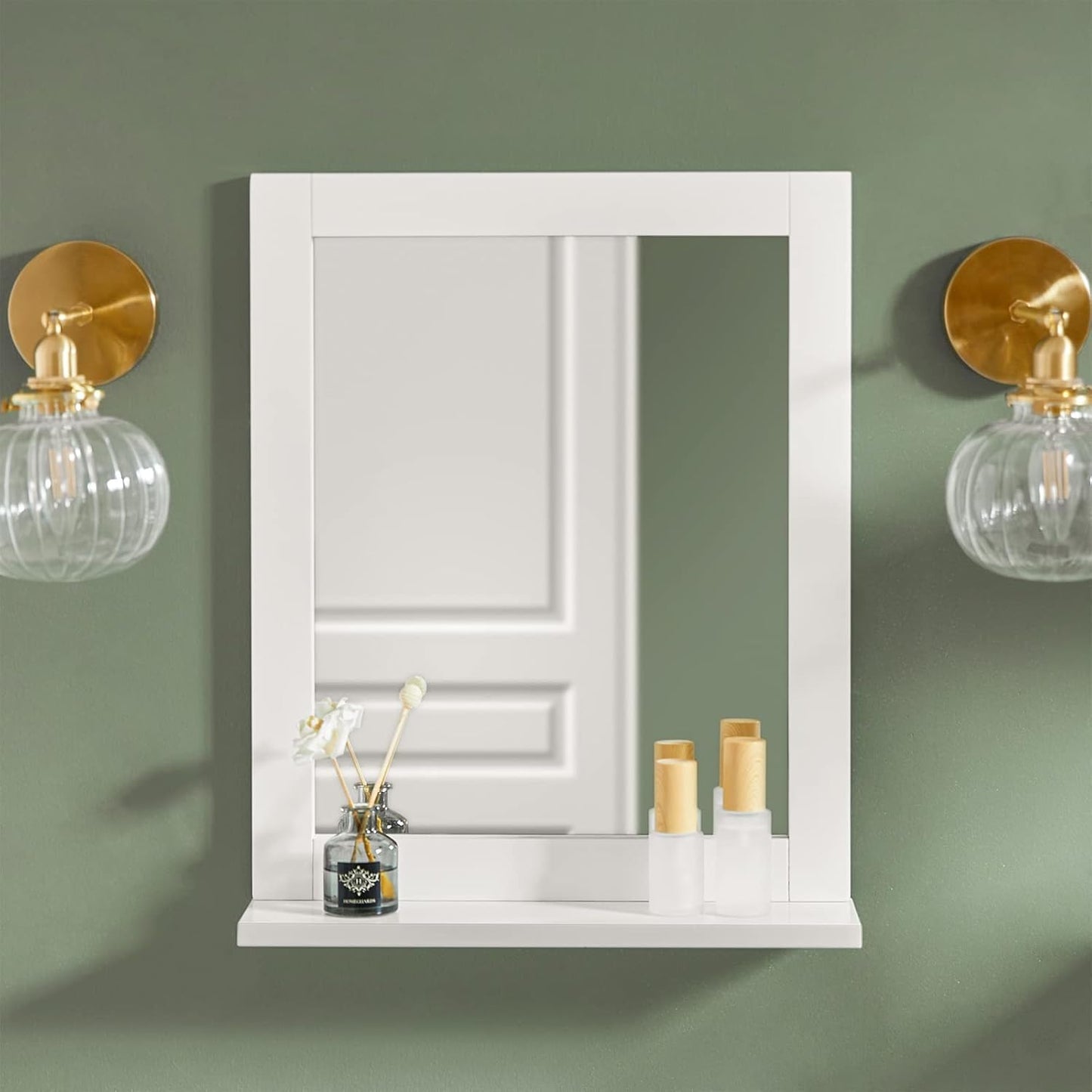 Hängeschrank mit Spiegel und Ablage, FRG129-W