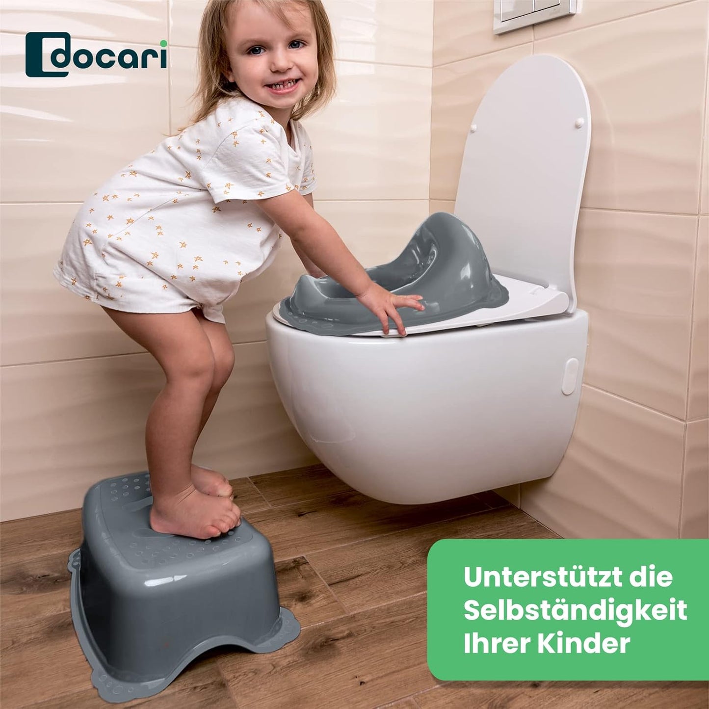 Toilettentrainer-Set mit Treppe und Pferdemotiv, Pferd 2er Set