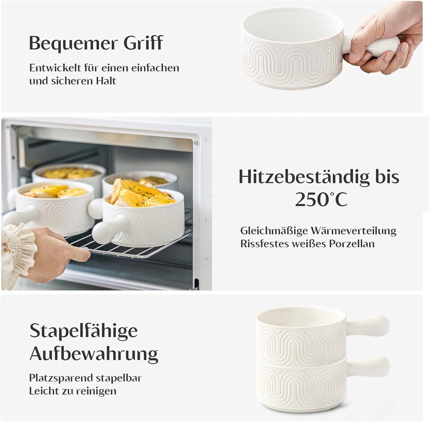 Suppenschüssel-Set mit Griff, 18oz