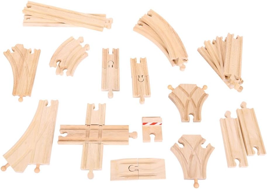 25-teiliges Holzschienen-Set