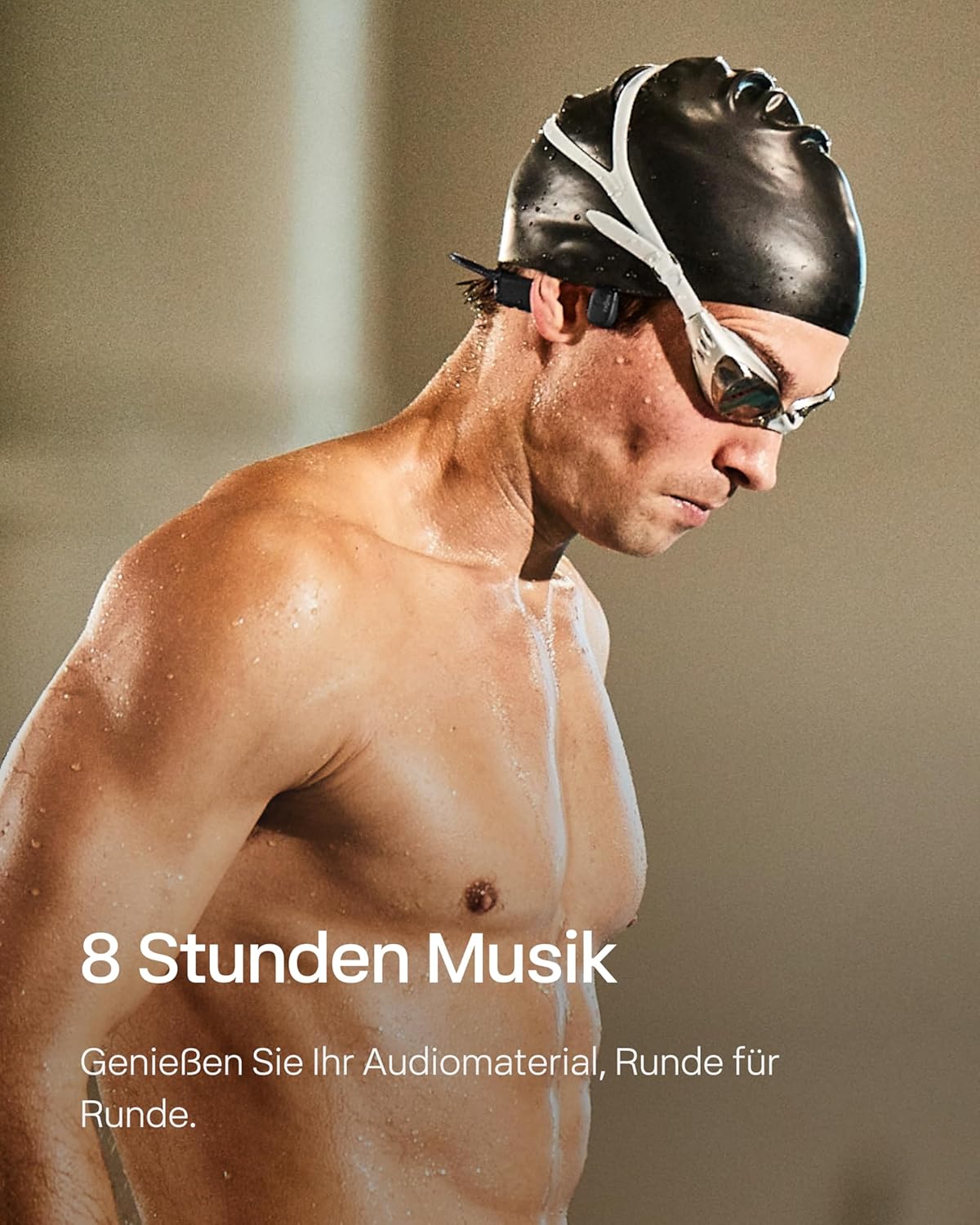 OpenSwim Knochenschallkopfhörer für Sport & Schwimmen, Black Diamond