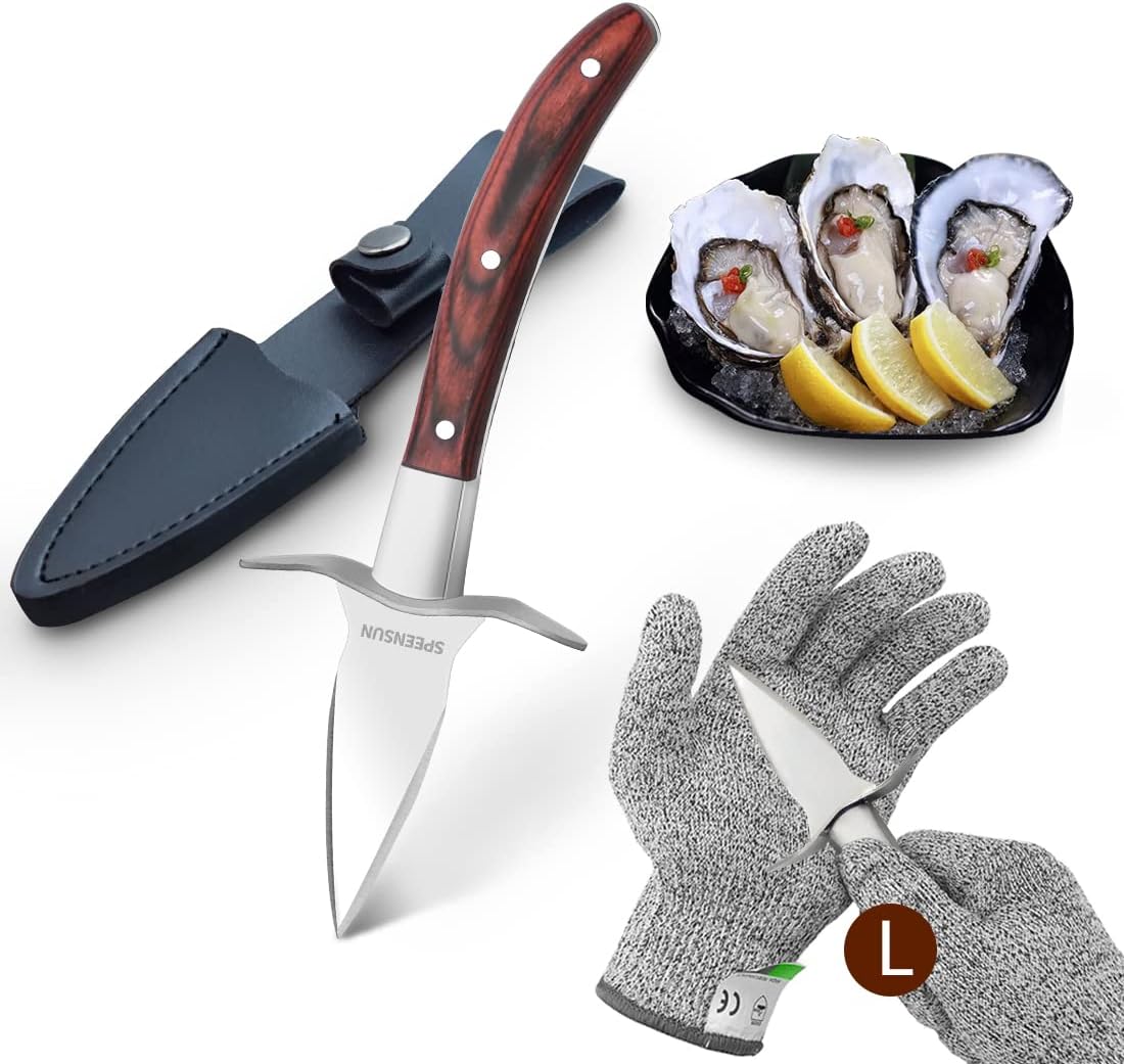 Austernmesser-Set mit Handschuh, 1 Knife+L glove