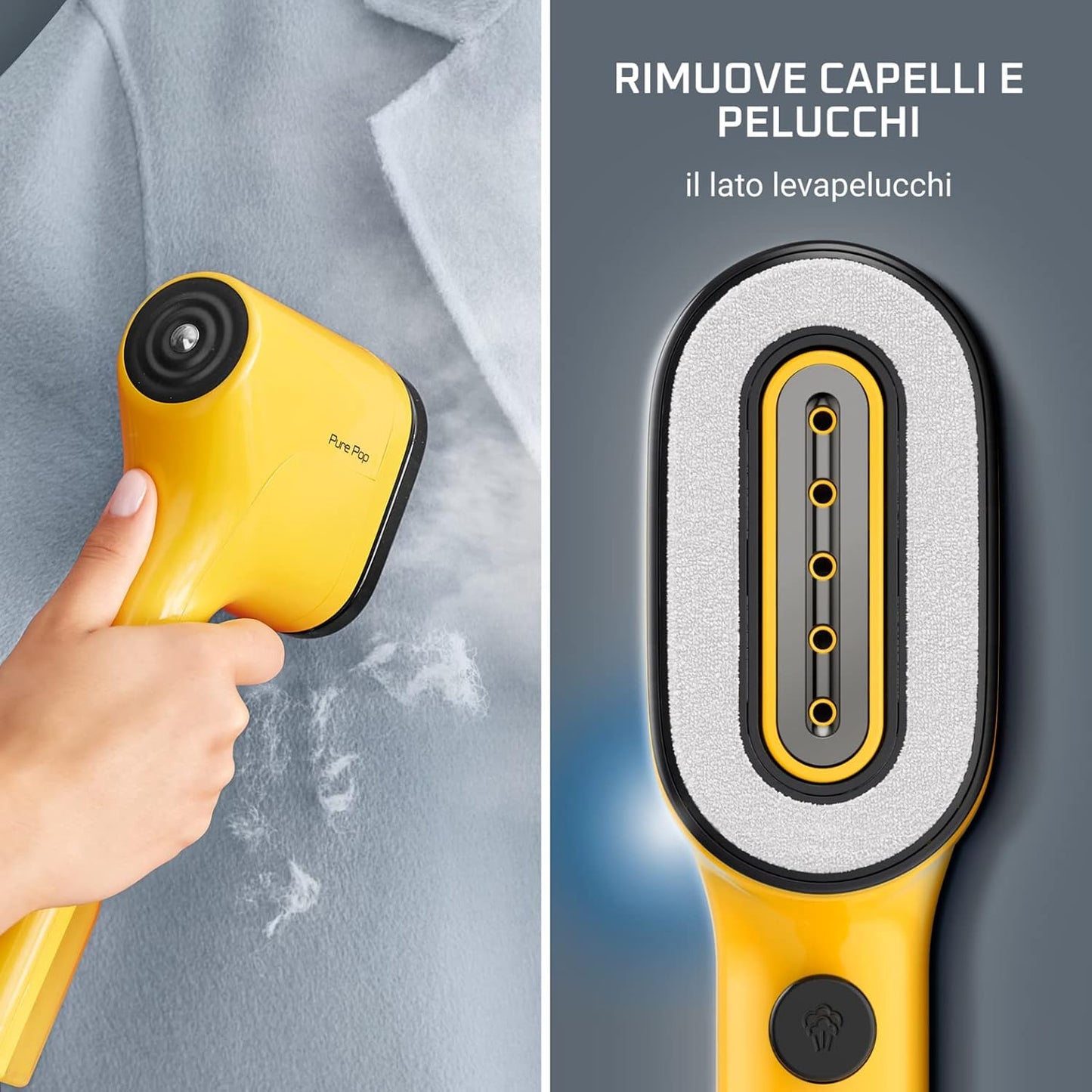 Pure Pop DR2026 Dampfbürste für unterwegs, Gelb