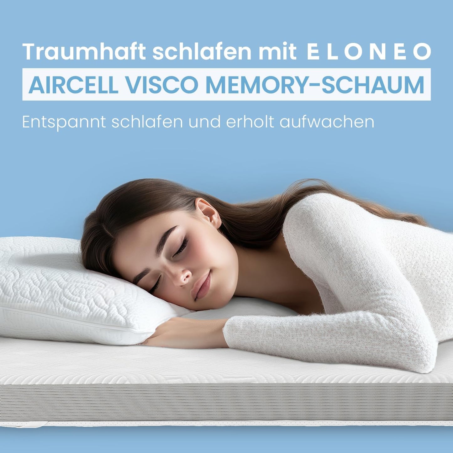 Viscoelastischer Matratzentopper 90x190 cm, 90 x 190 cm Komforthöhe - 5 cm
