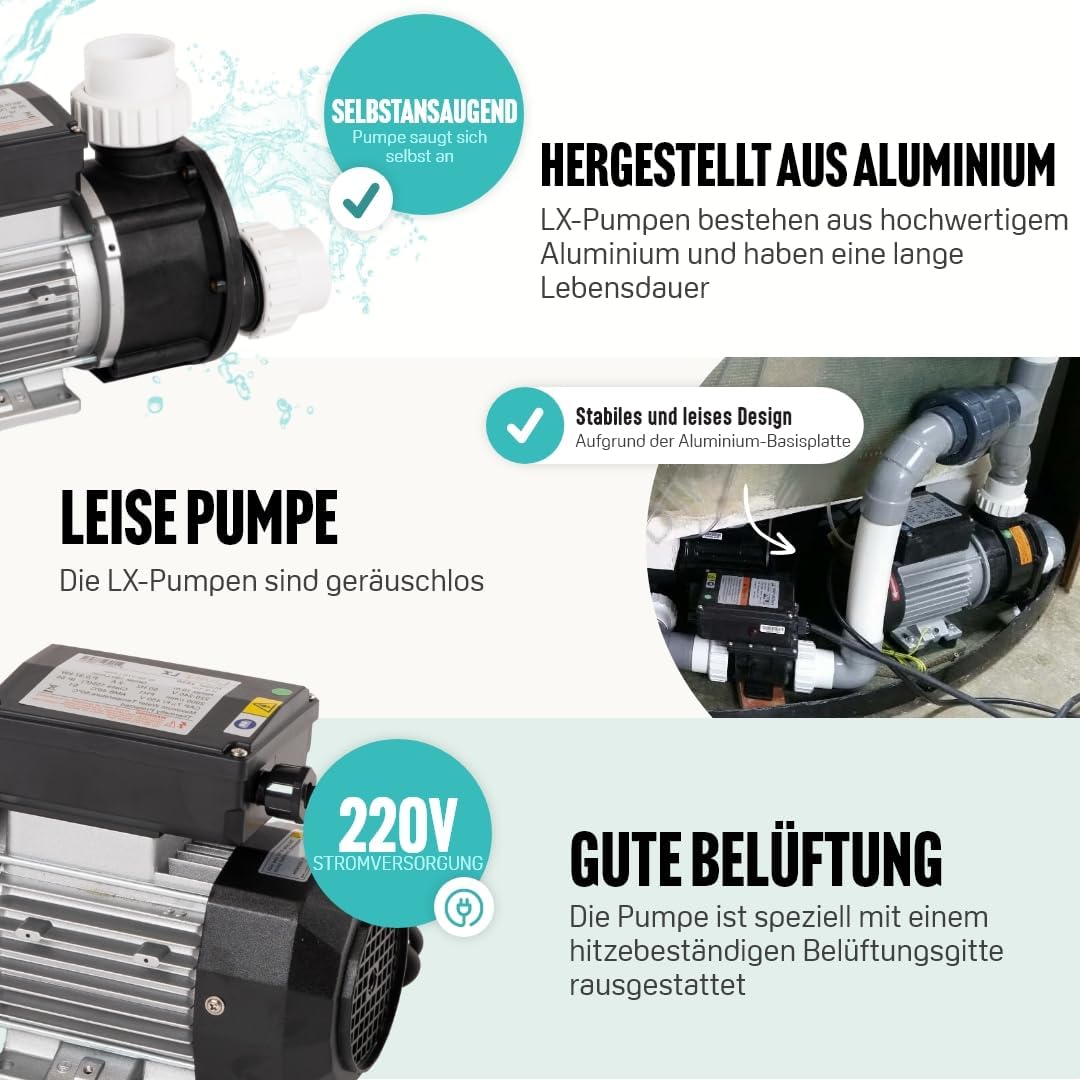 Poolpumpe JA50 - Leise Zirkulations- und Filterpumpe