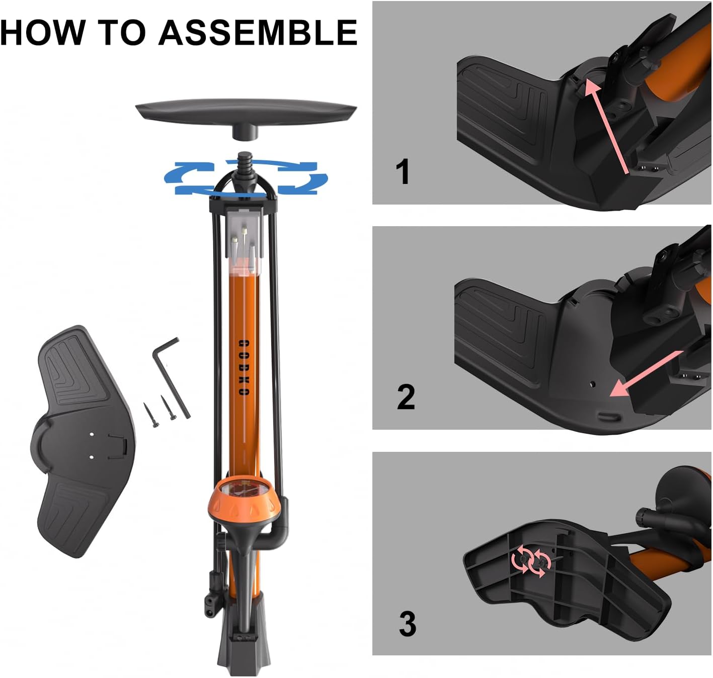 Velopumpe mit Manometer, Eskalieren Mechanisches