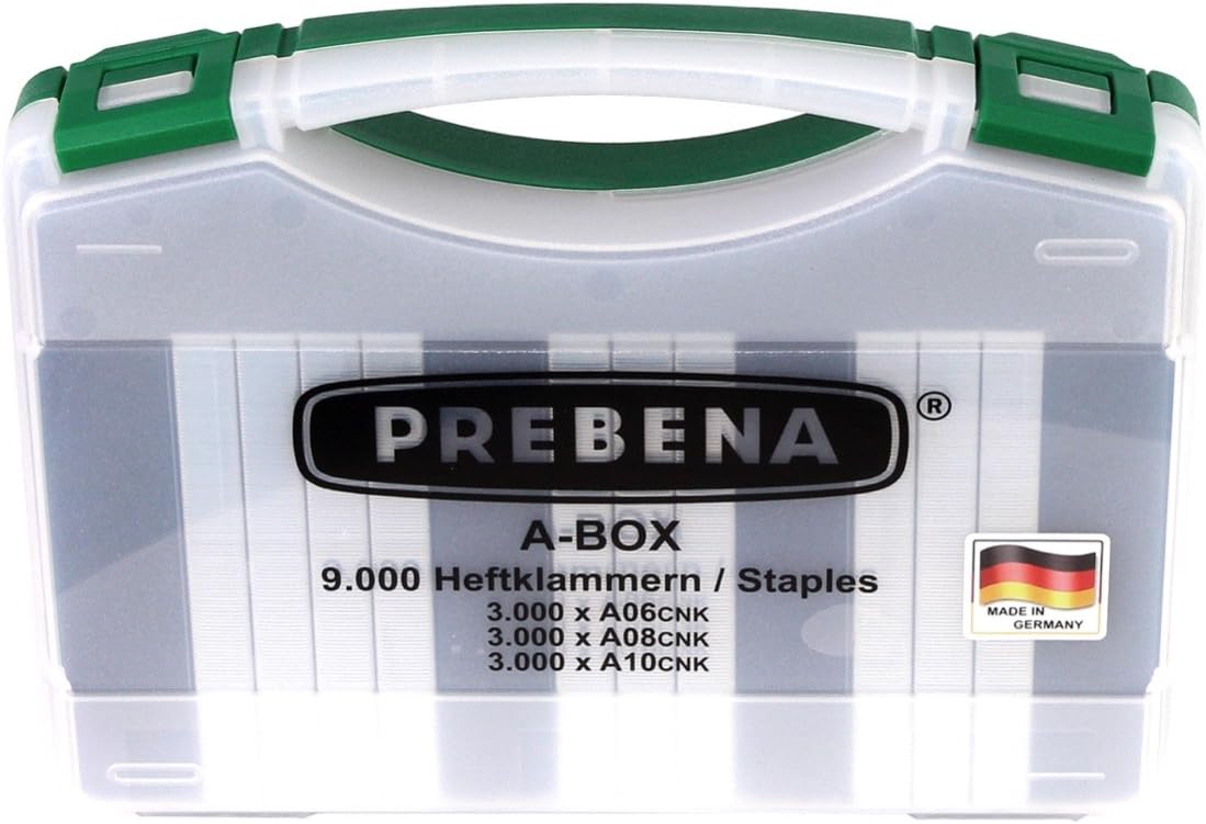 1XR-A16 Luftdruck Druckluftnagler im Transportkoffer + A-BOX 9.000 Heftklammern / Staples