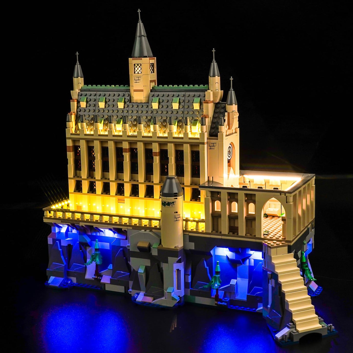 LED Licht Set für LEGO Schloss Hogwarts mit Schlossgelände (76419) inkl. Fernbedienung, 76435 The Great Hall Standard Version