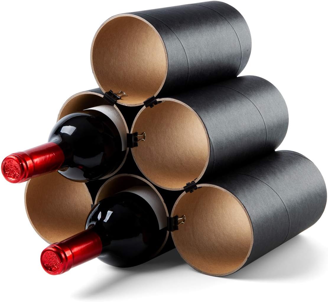 Erweiterbares Flaschenregal Weinheim, Weinheim-Flaschenregal (6 Hülsen) Schwarz