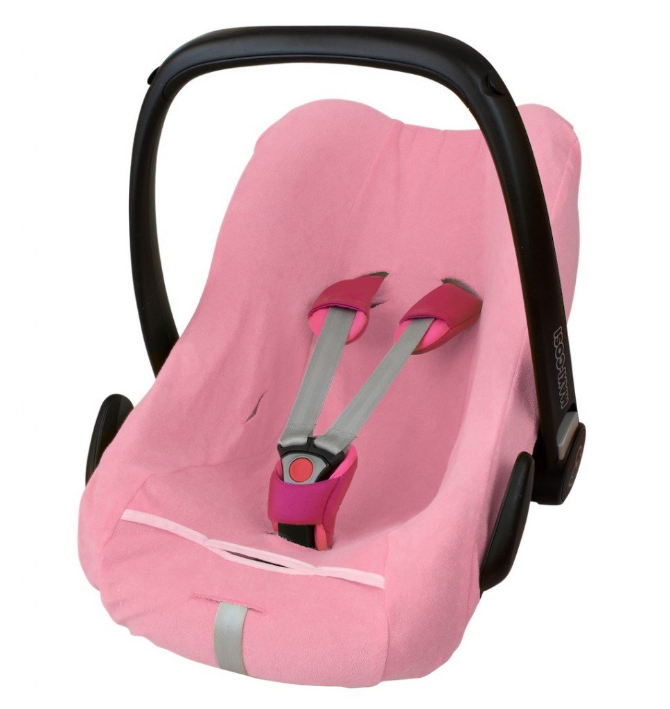 Frottee Sommerbezug für Babyschale, Rosa