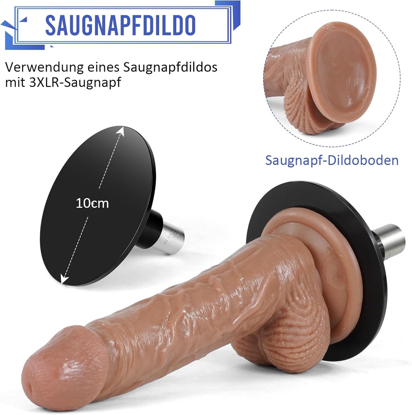 Sexmaschine mit Dildos, Matte-black