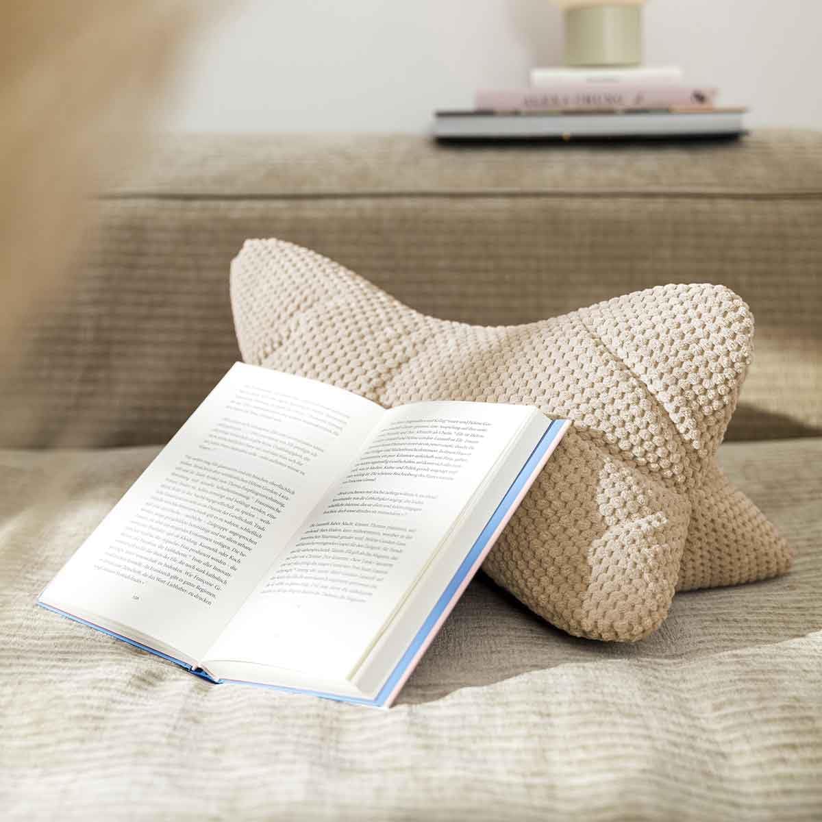 Leseknochen COMODO - Ergonomische Nackenstütze, Standard Natur
