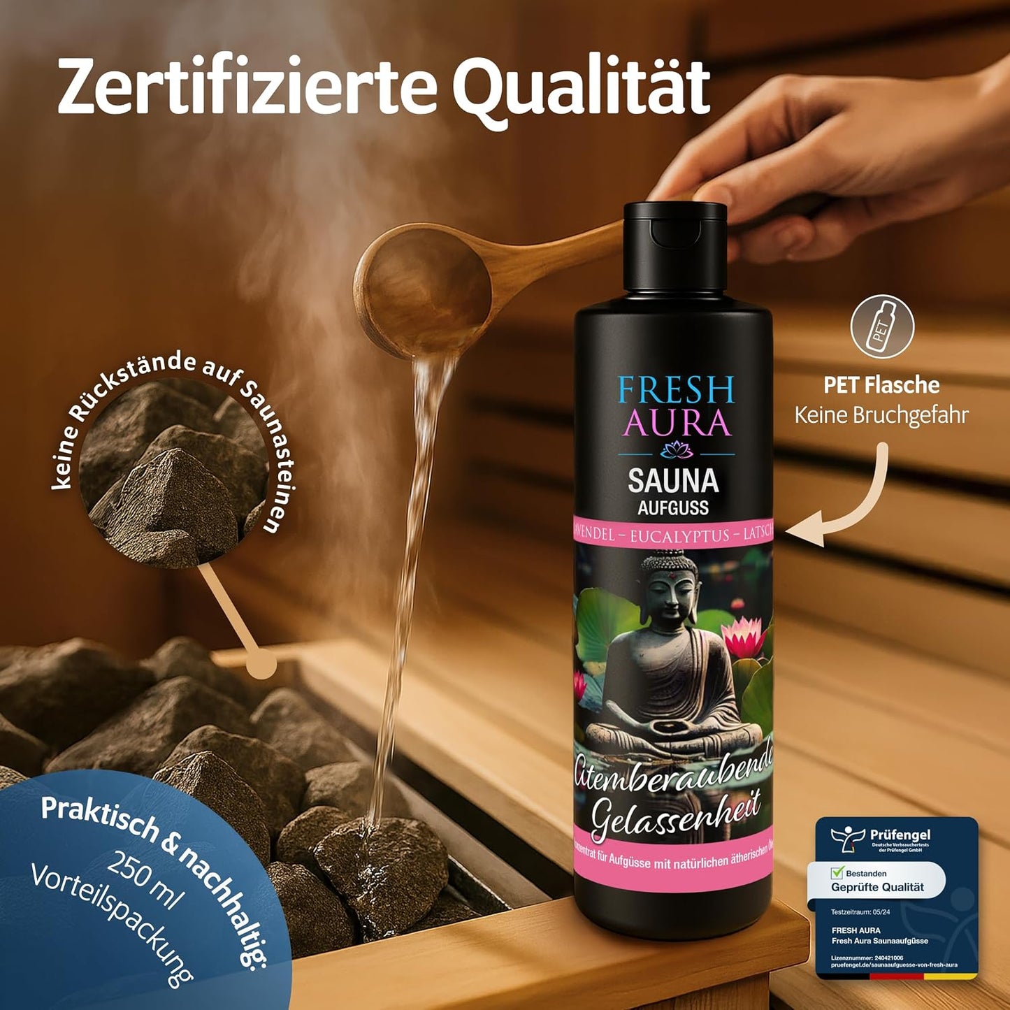 Saunaaufguss Lavendel, Eukalyptus, Latsche, Lavendel, Eukalyptus, Latsche 250ml