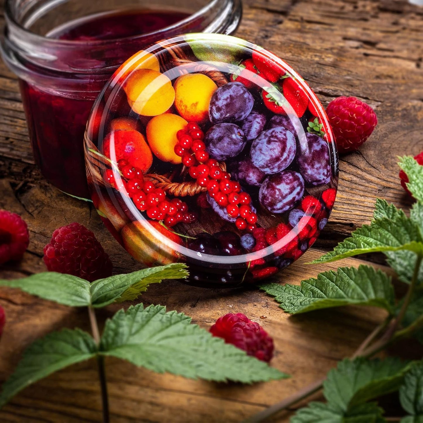 Einmachgläser Set mit Schraubdeckel, Obst 100 Stück