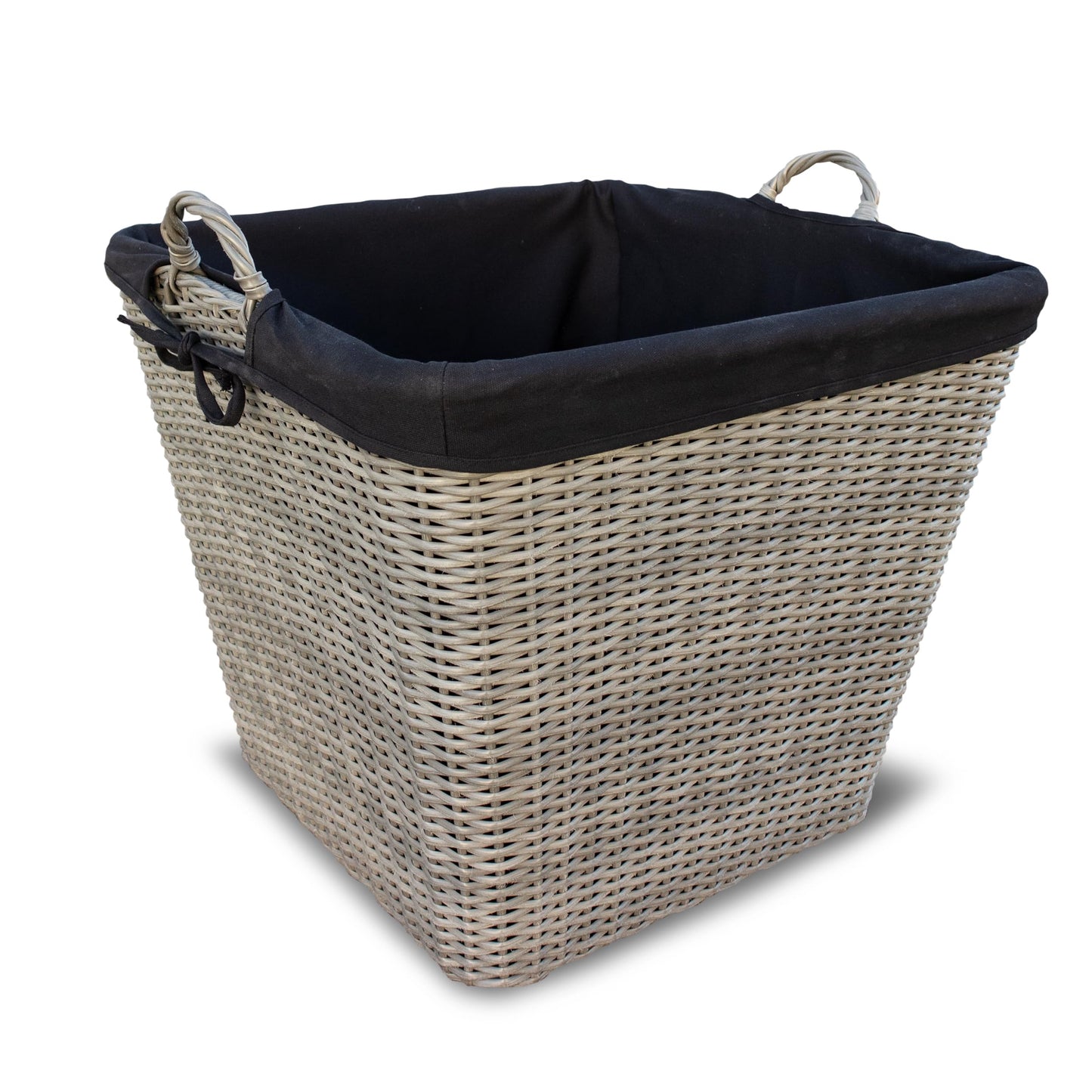 Feuerholzkorb mit Stoffeinsatz, 55 cm