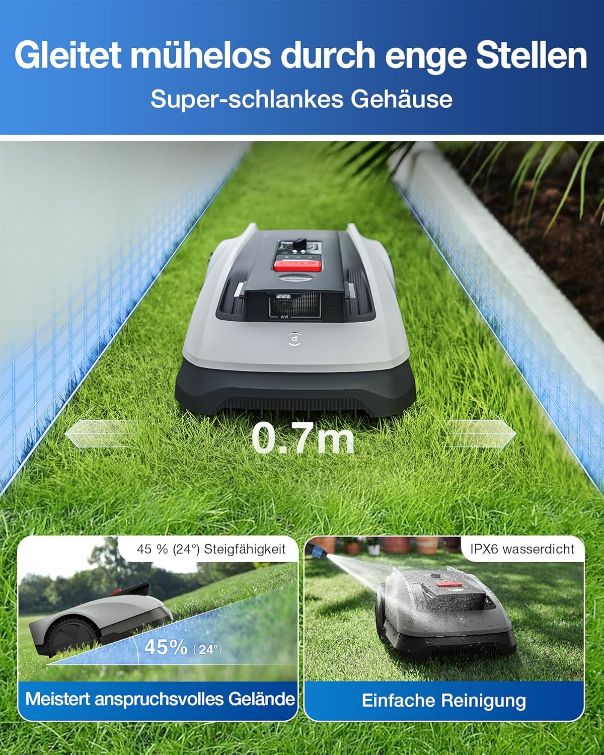 Goat O600 RTK Mähroboter mit KI-Hindernisvermeidung, O600 RTK Care Kit
