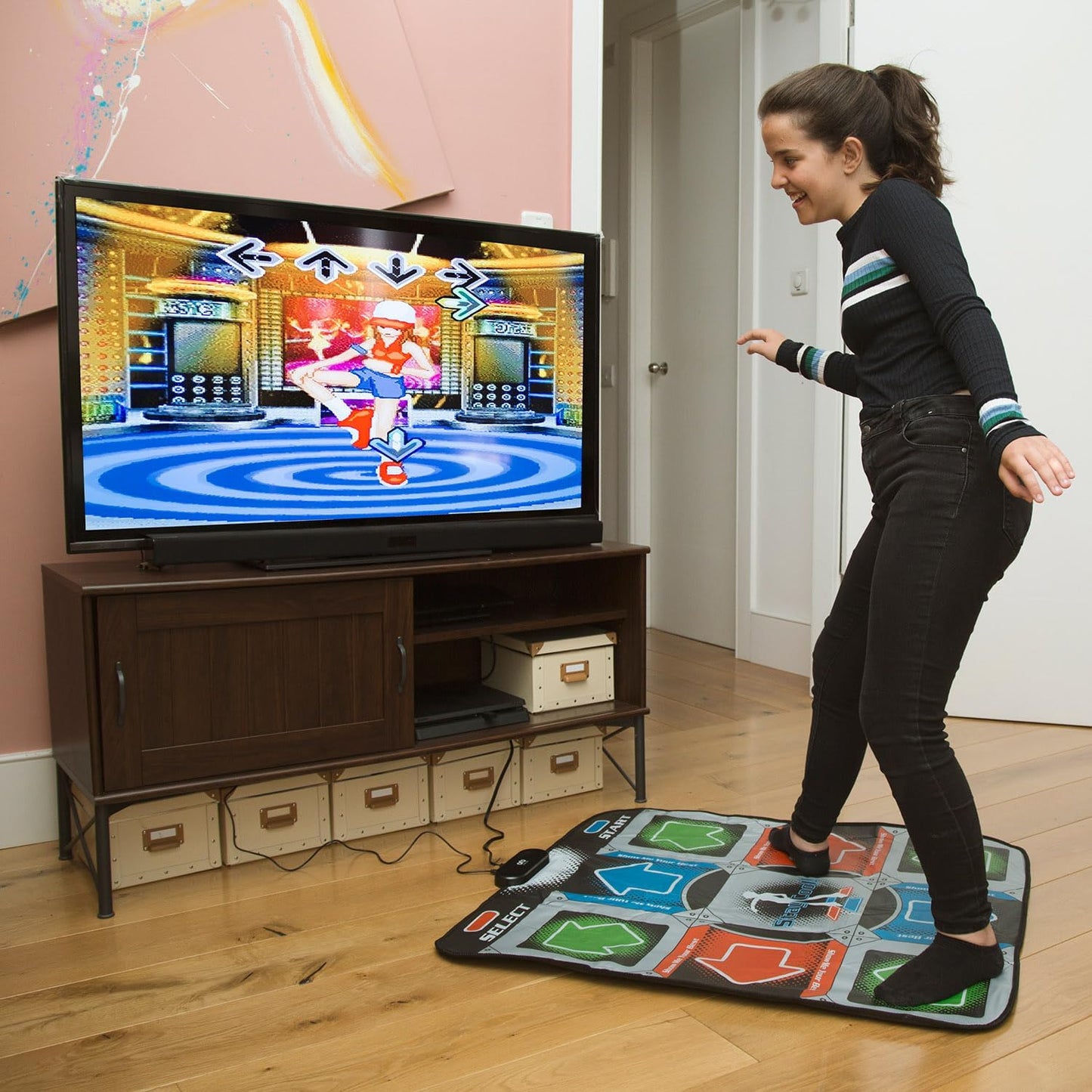 Tanzmatte mit TV-Anschluss & 110 Songs