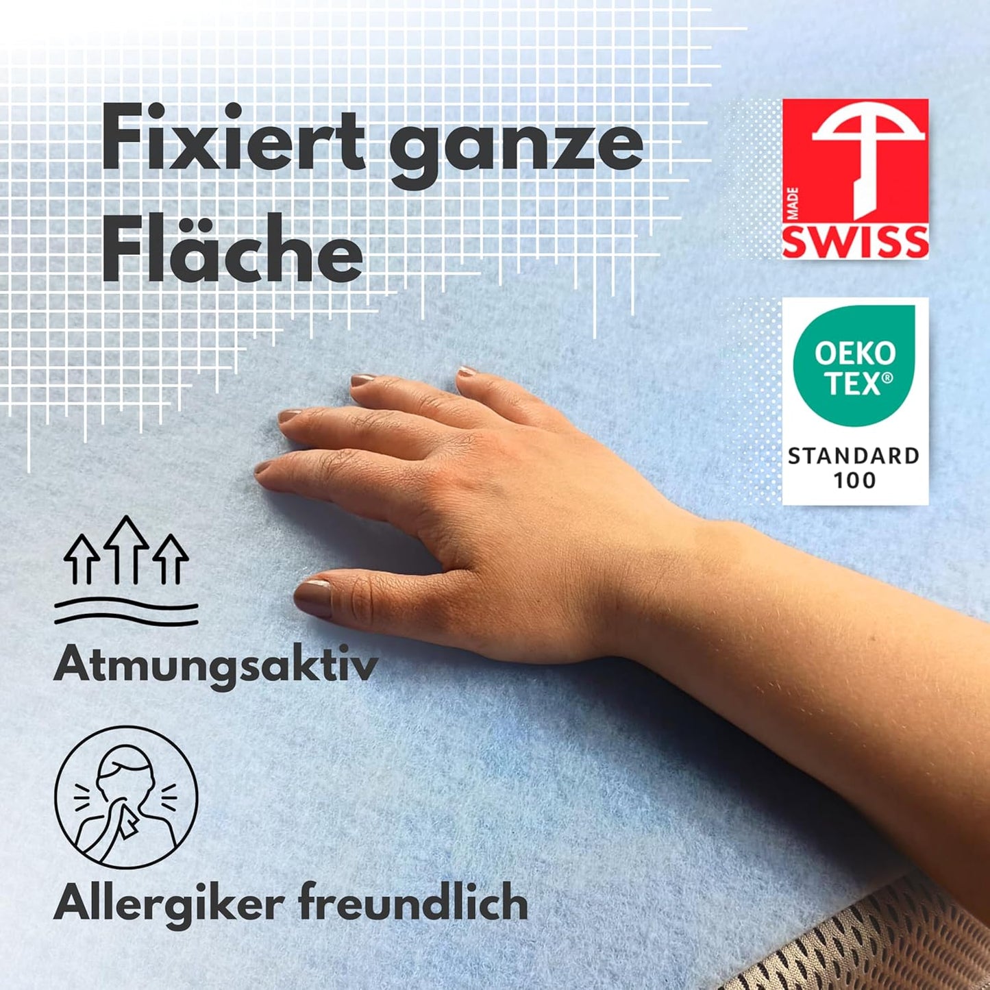 Antirutsch Matratzenschoner für Boxspringbett & Lattenrost, 60 x 180 cm
