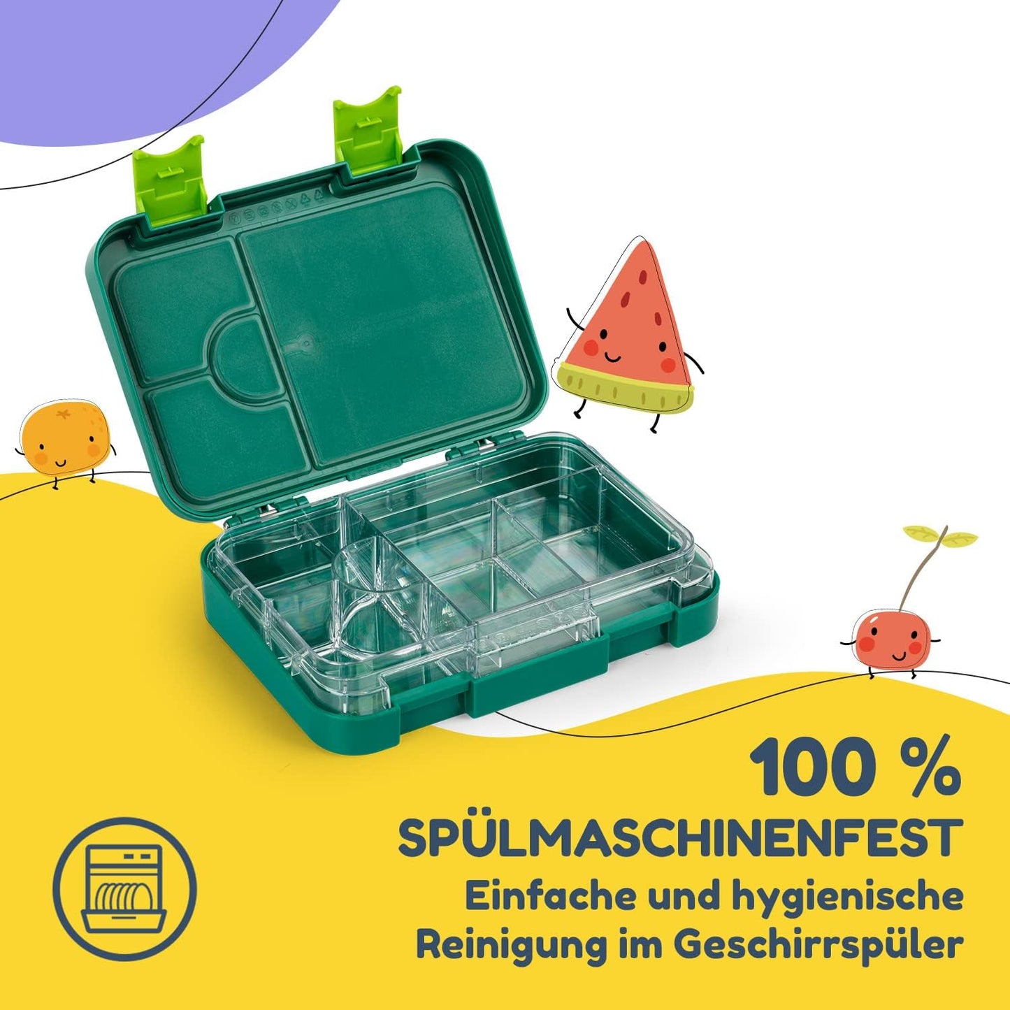 Brotzeitdose, Grün Dschungel, Junior Brotdose