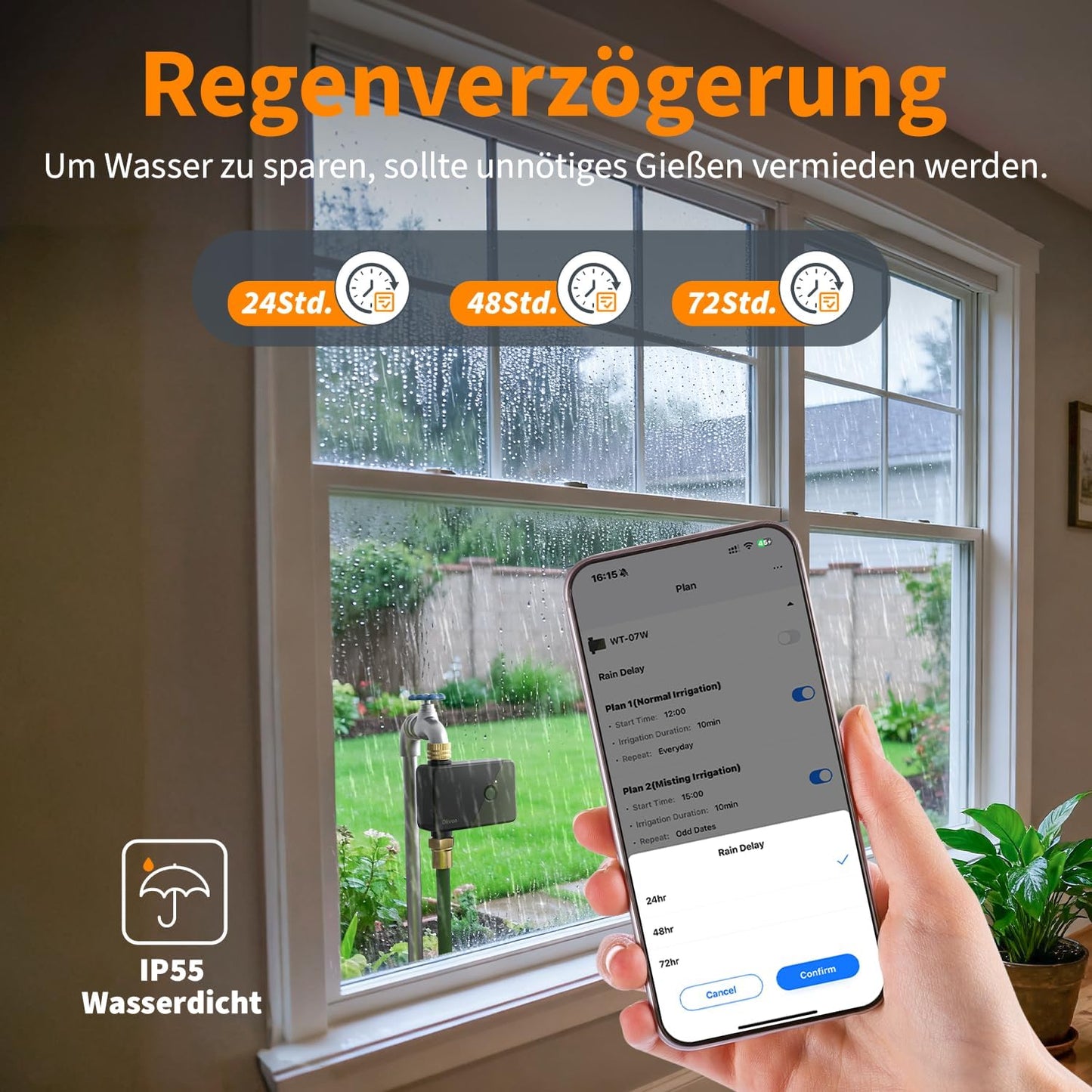 WLAN-Bewässerungscomputer mit App-Steuerung