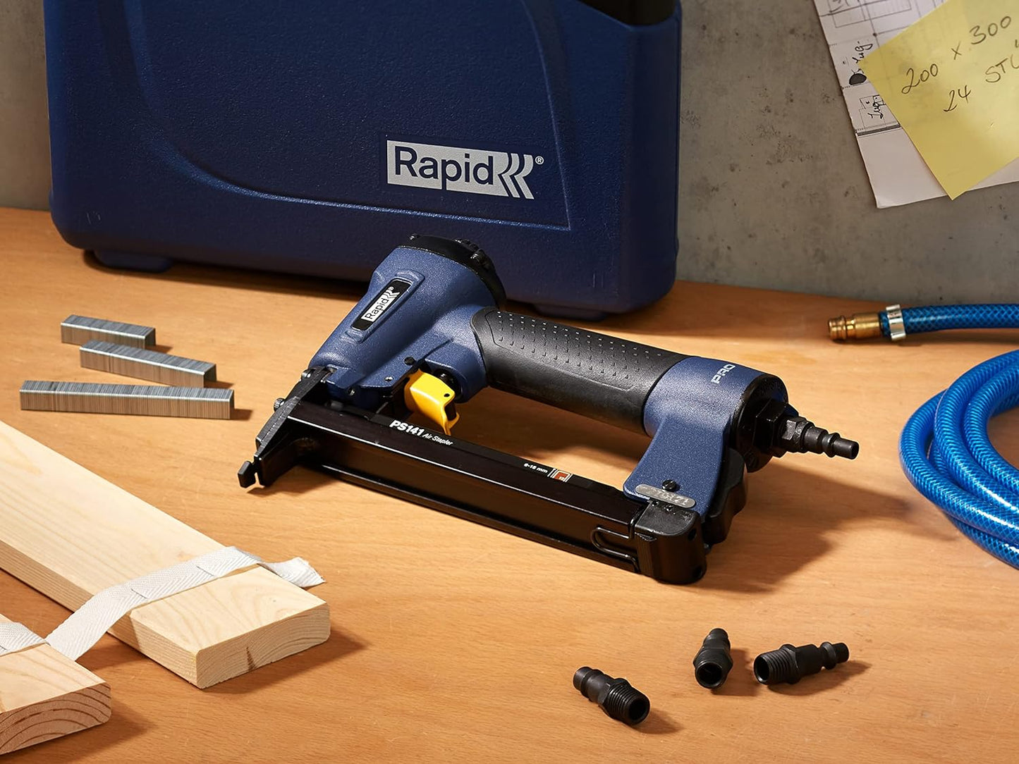 Drucklufttacker PS111, Flachdrahtklammern Typ 140, 6-16 mm