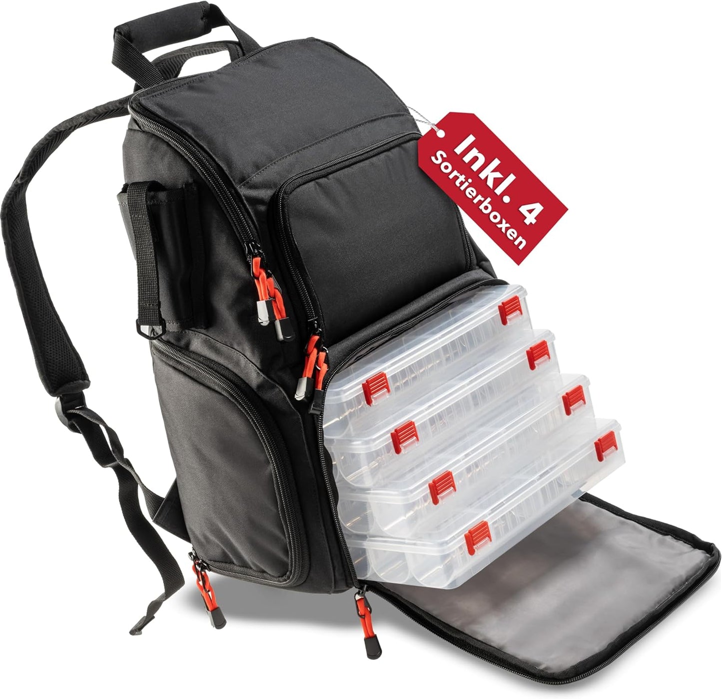 Angelrucksack mit Boxen
